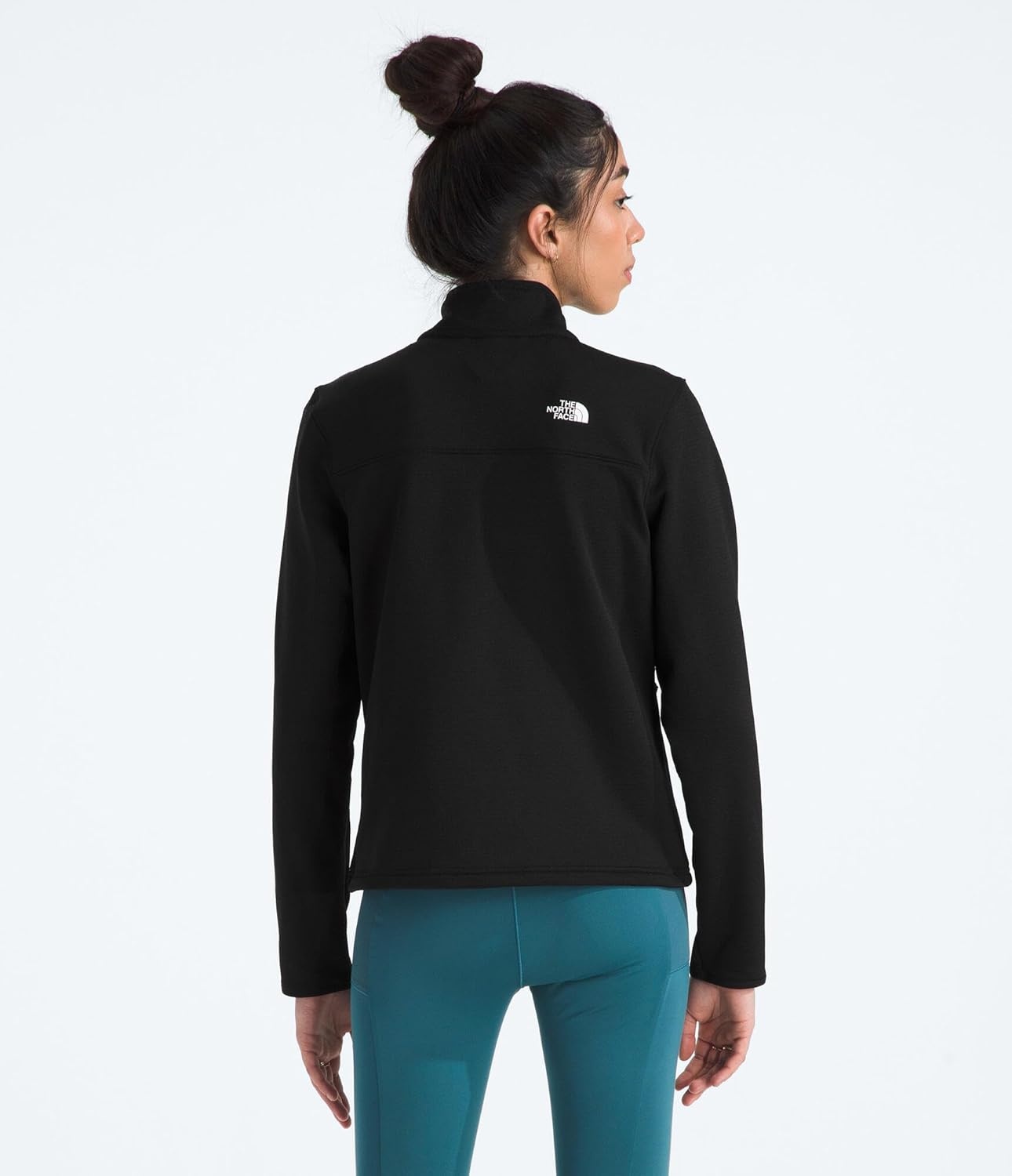image:imageTHE NORTH FACE Womens Cedar Trail Grid Fleece Jacket Zip Pockets amp Reinforced Binding on the Collar Cuffs amp HemTnf Black