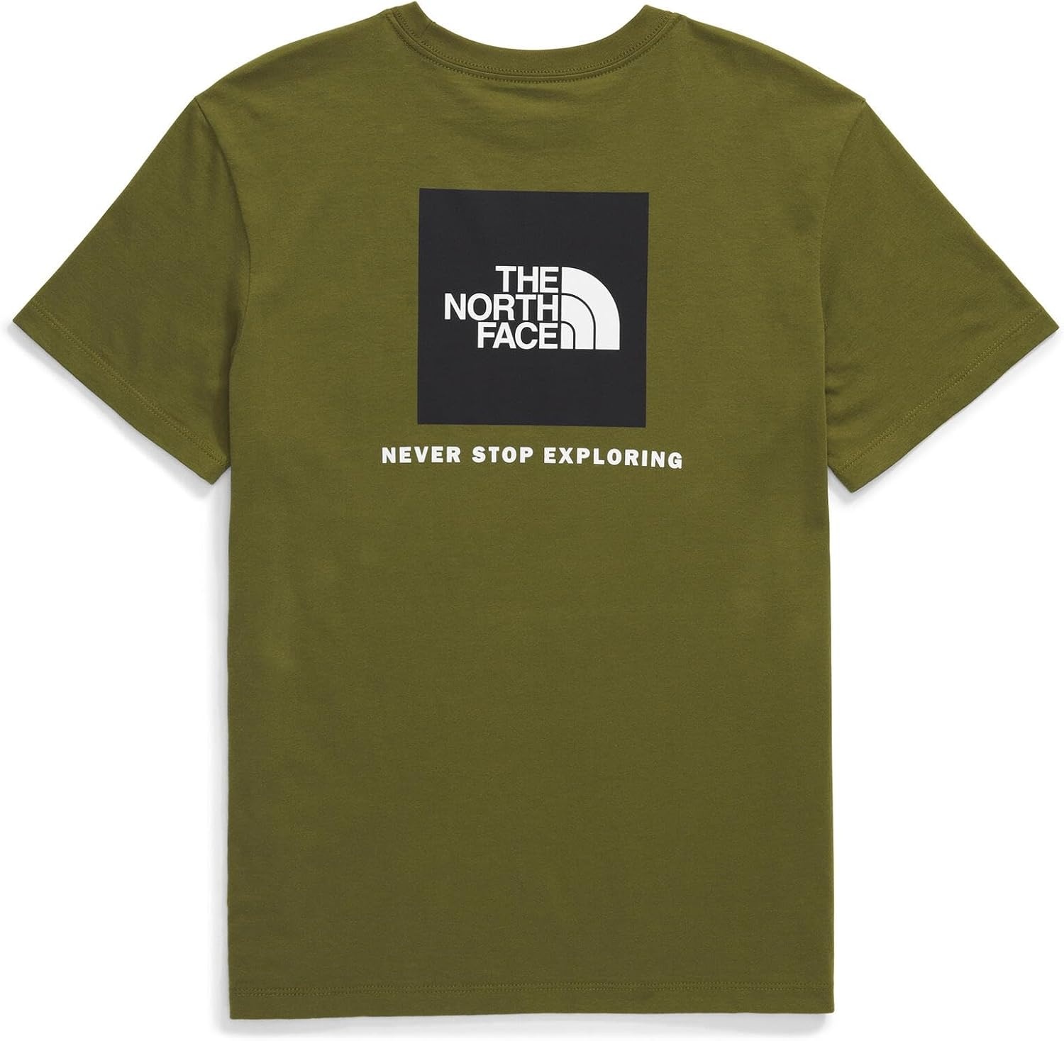 image:imageTHE NORTH FACE Womens Evolution Box NSE Shortsleeve Tee Regular Fit Cotton Tshirt With Logo GraphicsForest Olive