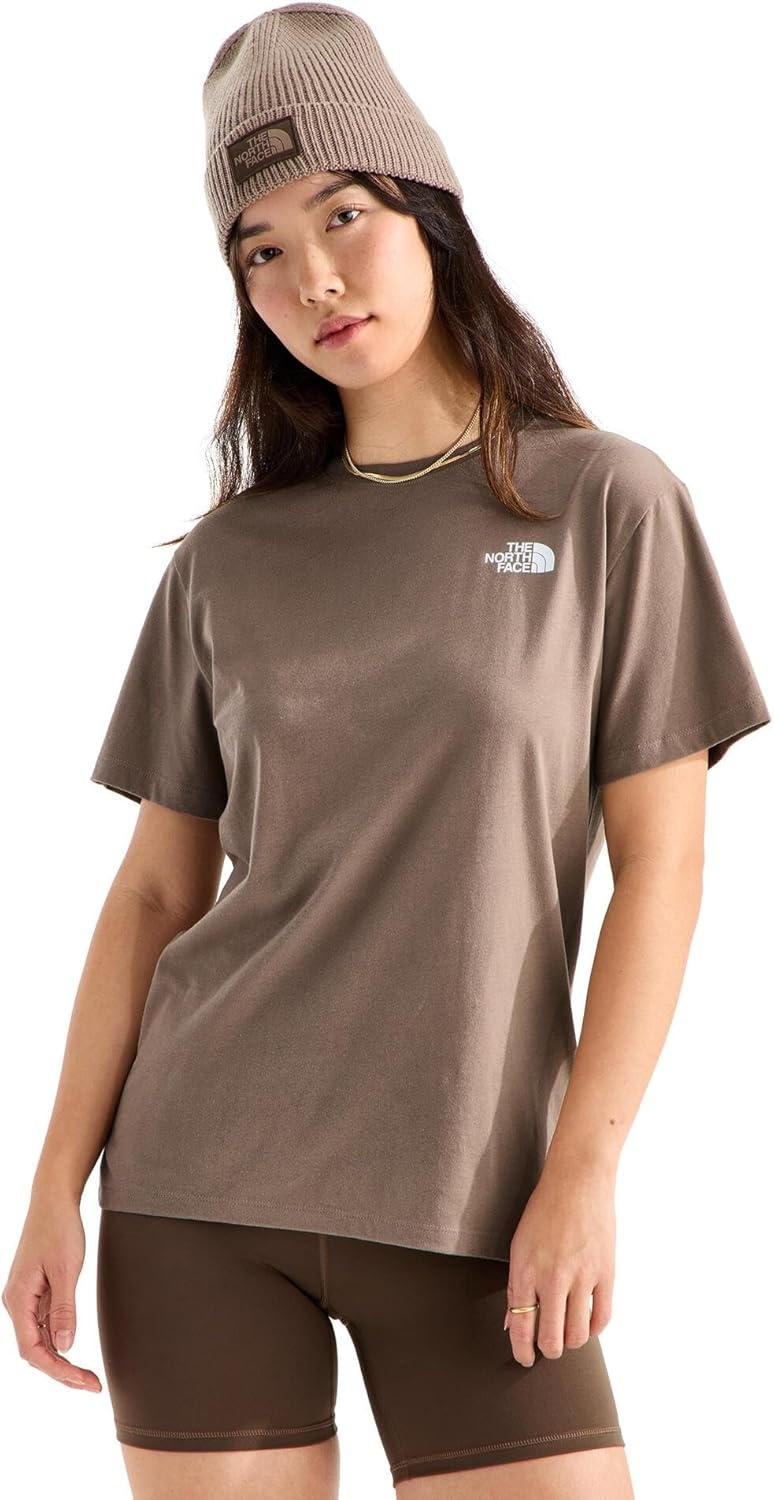 image:imageTHE NORTH FACE Womens Evolution Box NSE Shortsleeve Tee Regular Fit Cotton Tshirt With Logo GraphicsGarnet