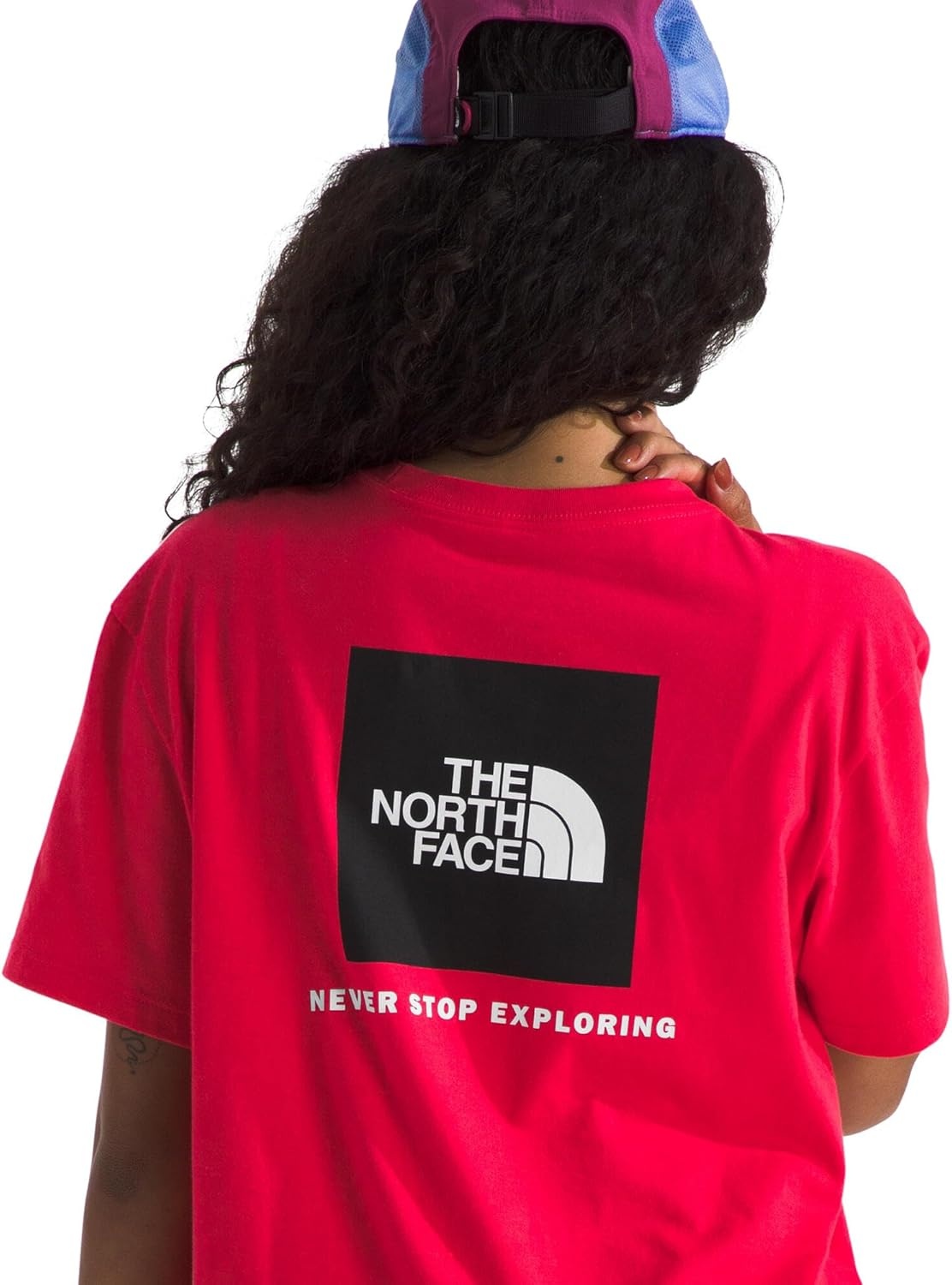 image:imageTHE NORTH FACE Womens Evolution Box NSE Shortsleeve Tee Regular Fit Cotton Tshirt With Logo GraphicsHibiscus