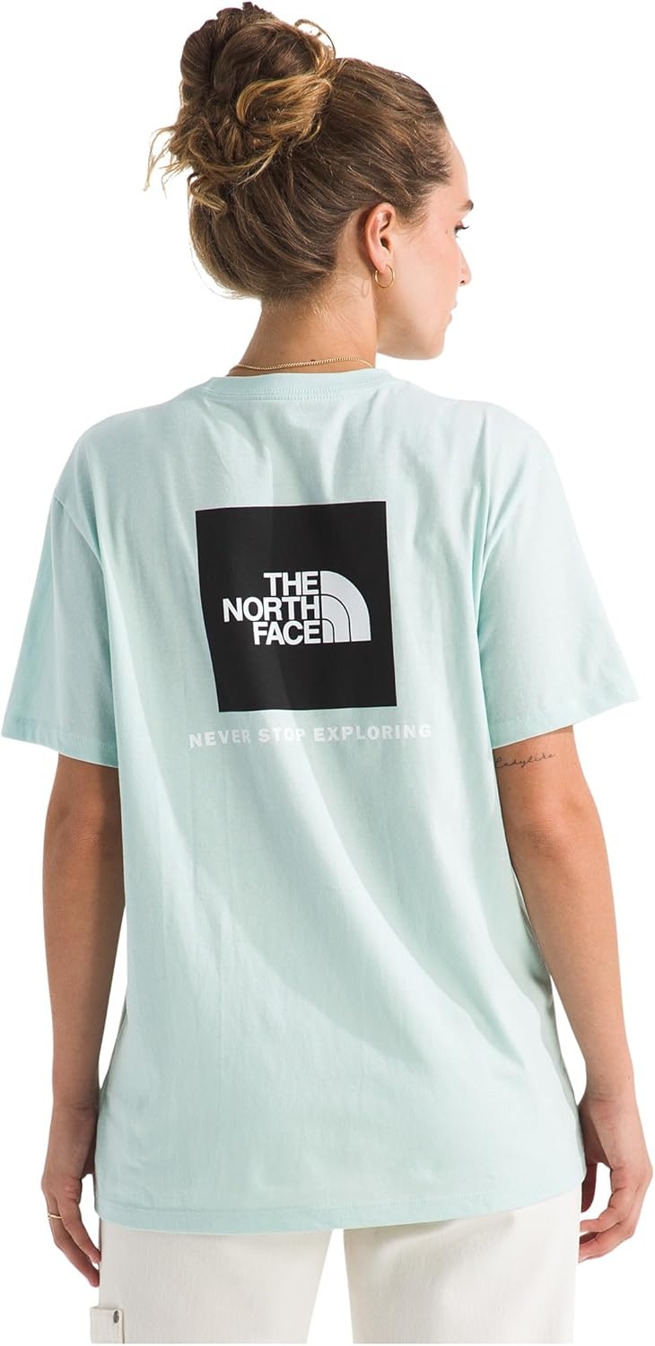 image:imageTHE NORTH FACE Womens Evolution Box NSE Shortsleeve Tee Regular Fit Cotton Tshirt With Logo GraphicsOpal Frost