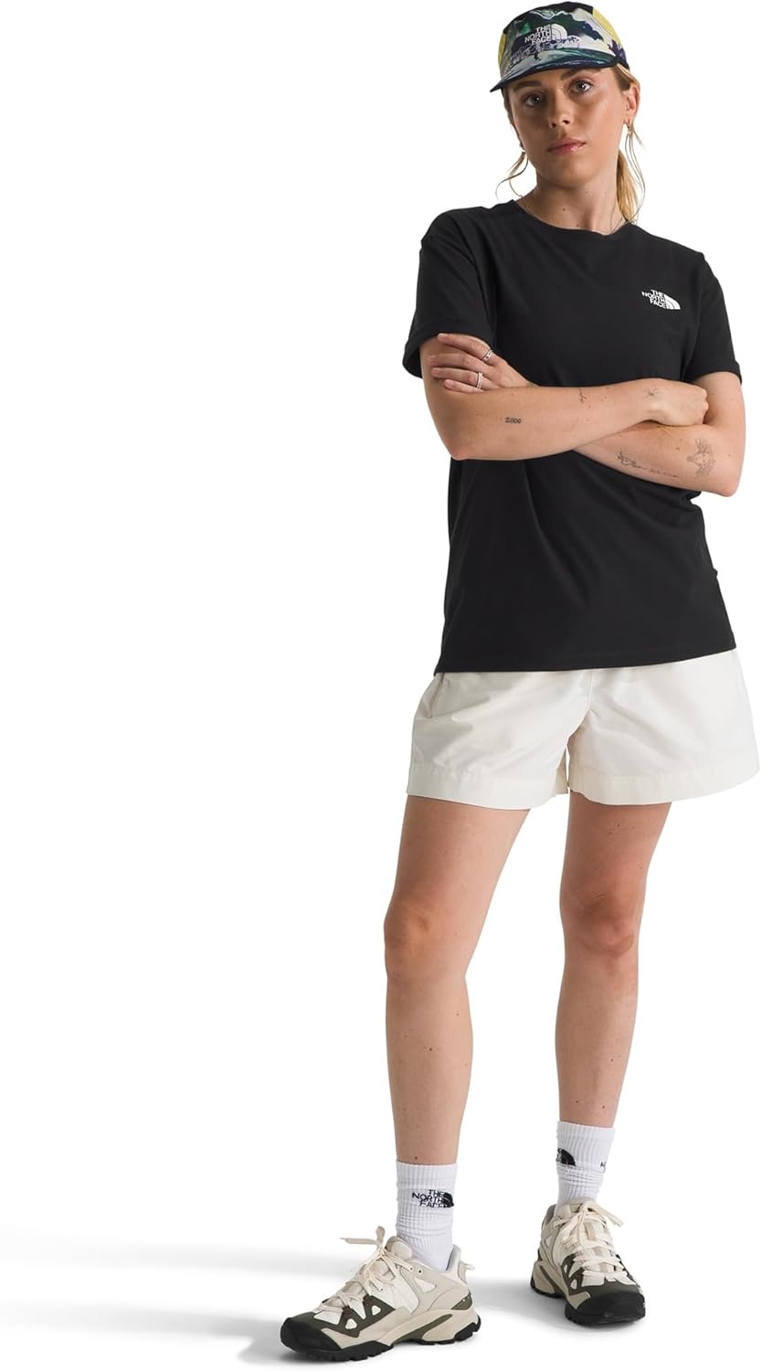 image:imageTHE NORTH FACE Womens Evolution Box NSE Shortsleeve Tee Regular Fit Cotton Tshirt With Logo GraphicsTnf BlackTnf White