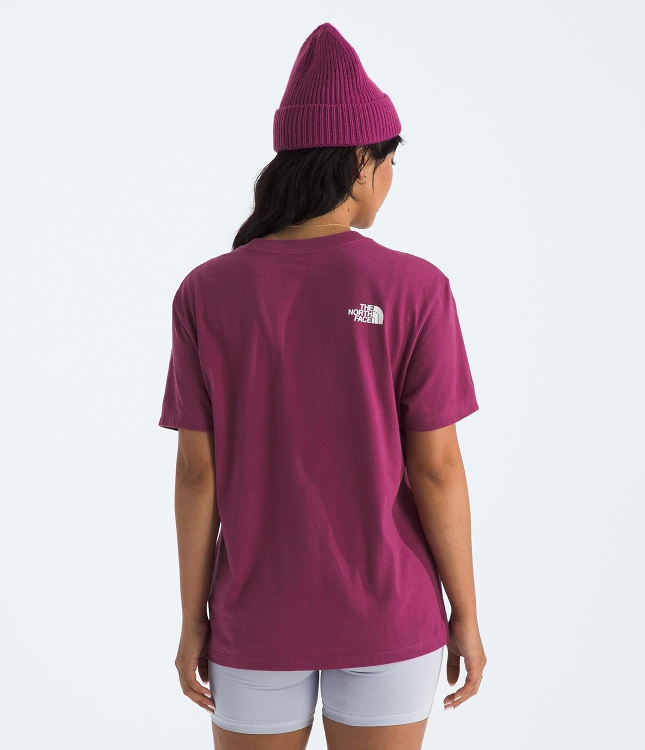 image:imageTHE NORTH FACE Womens Evolution Short Sleeve Half Dome Tee Everyday Cotton Shirt With a Logo GraphicCyber BerryTnf White