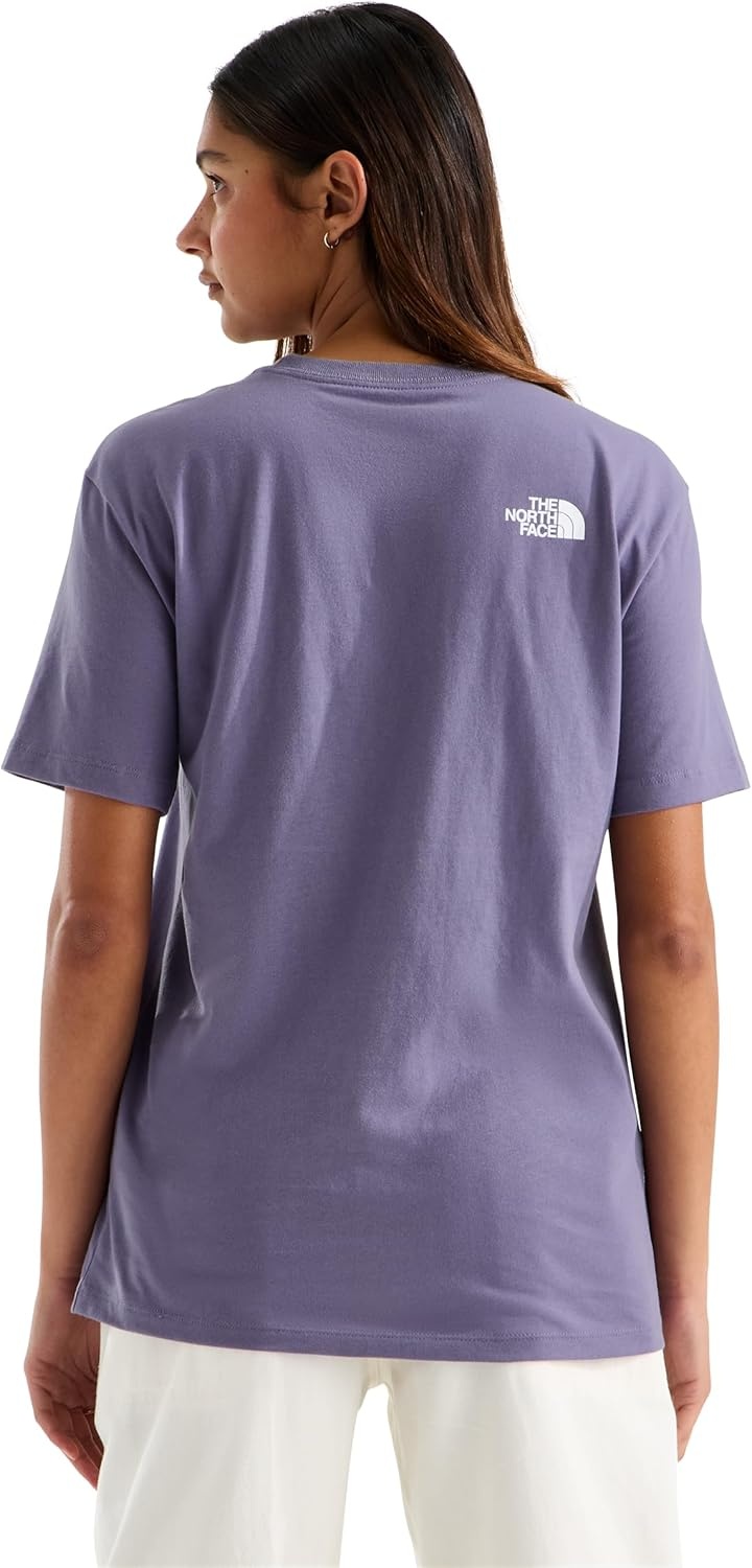 image:imageTHE NORTH FACE Womens Evolution Short Sleeve Half Dome Tee Everyday Cotton Shirt With a Logo GraphicGrounded Plum