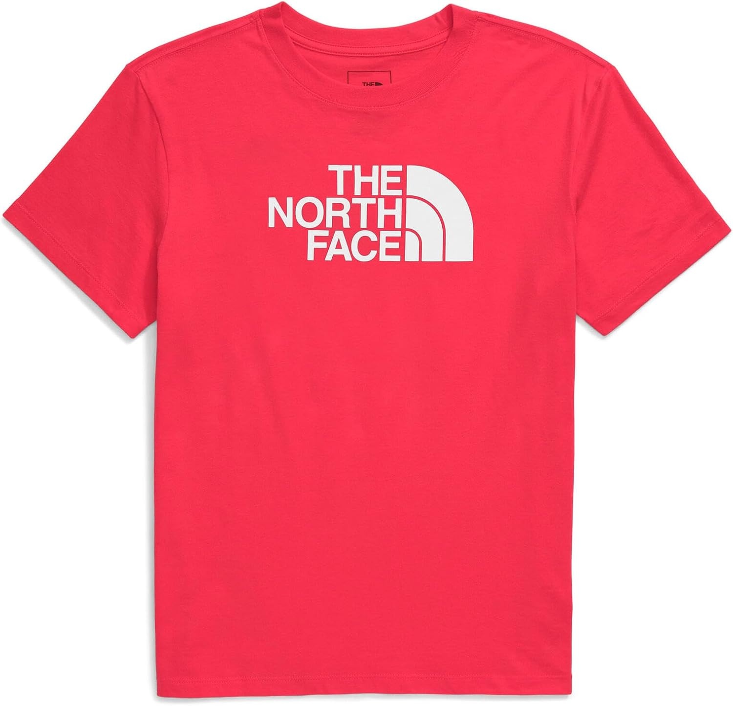 image:imageTHE NORTH FACE Womens Evolution Short Sleeve Half Dome Tee Everyday Cotton Shirt With a Logo GraphicHibiscusTnf White
