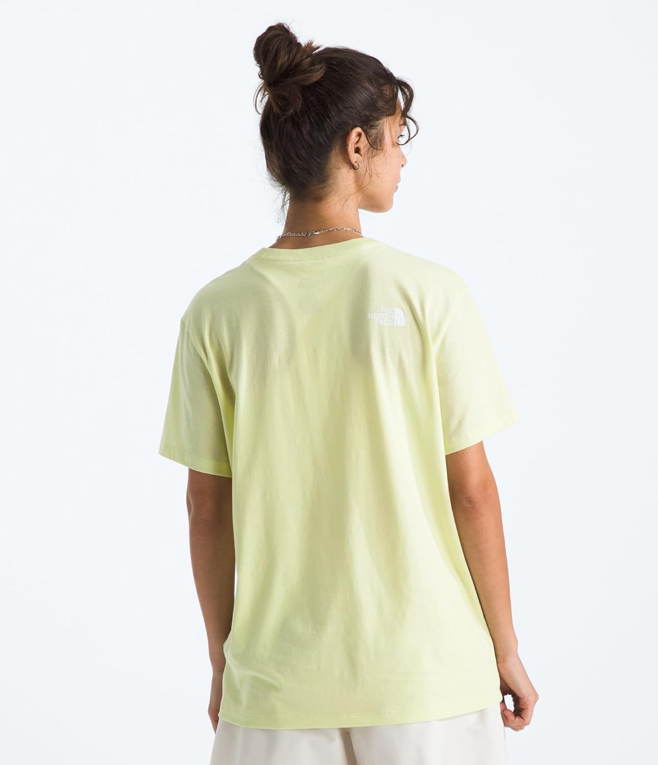 image:imageTHE NORTH FACE Womens Evolution Short Sleeve Half Dome Tee Everyday Cotton Shirt With a Logo GraphicLemon Mist