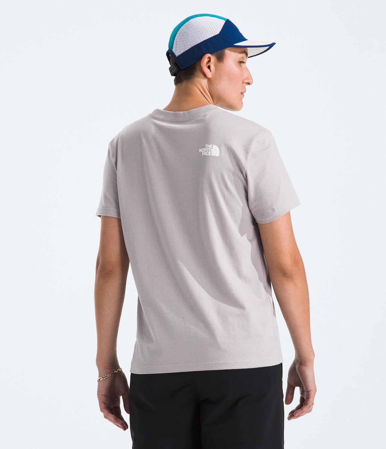 image:imageTHE NORTH FACE Womens Evolution Short Sleeve Half Dome Tee Everyday Cotton Shirt With a Logo GraphicMoonstone GreyTnf White