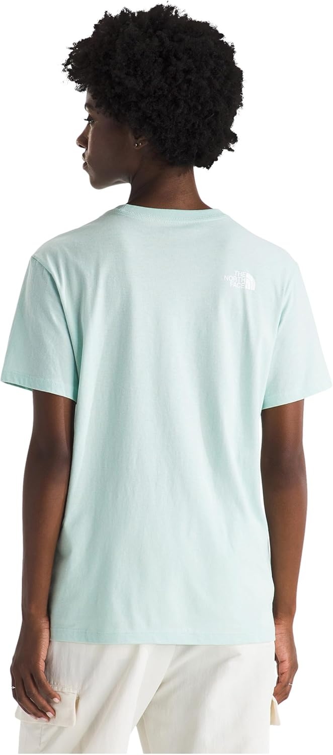 image:imageTHE NORTH FACE Womens Evolution Short Sleeve Half Dome Tee Everyday Cotton Shirt With a Logo GraphicOpal Frost
