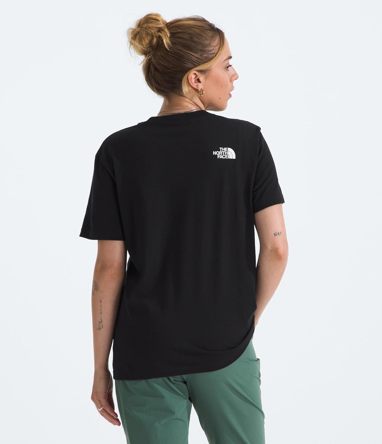 image:imageTHE NORTH FACE Womens Evolution Short Sleeve Half Dome Tee Everyday Cotton Shirt With a Logo GraphicTnf BlackTnf White