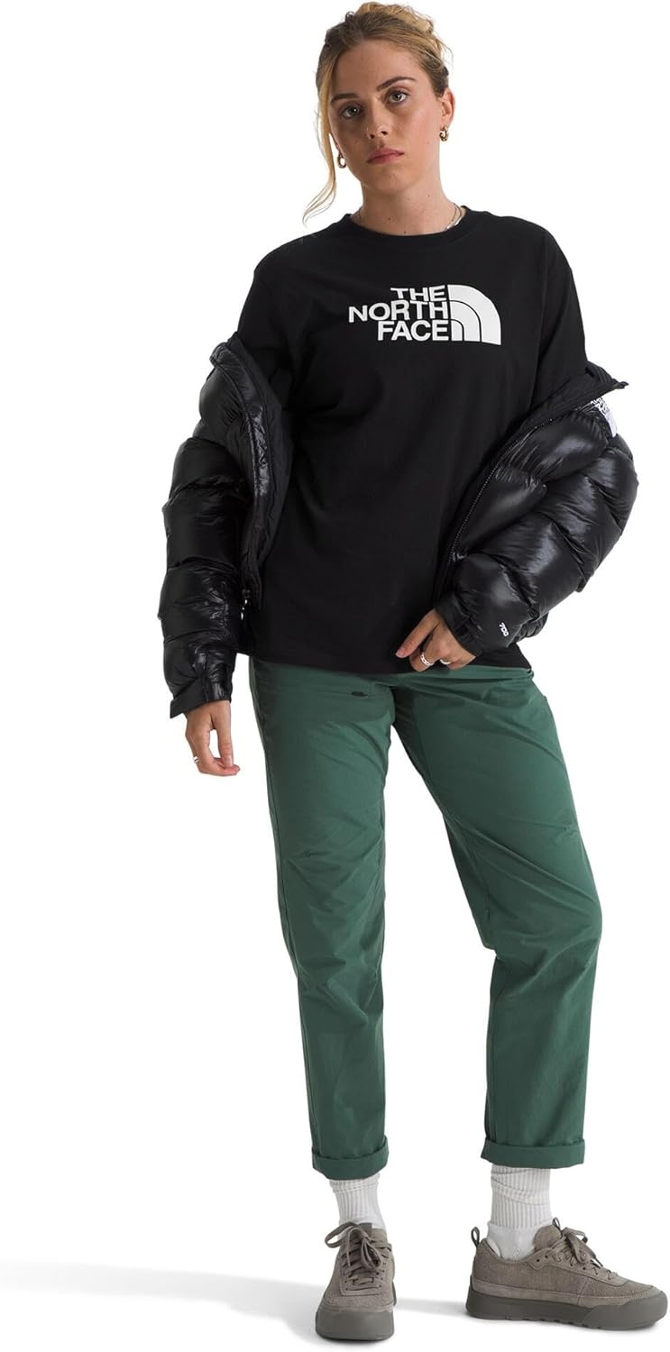 image:imageTHE NORTH FACE Womens Evolution Short Sleeve Half Dome Tee Everyday Cotton Shirt With a Logo GraphicTnf BlackTnf White