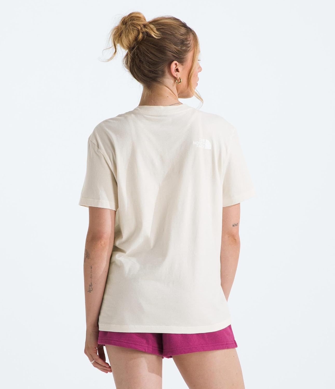 image:imageTHE NORTH FACE Womens Evolution Short Sleeve Half Dome Tee Everyday Cotton Shirt With a Logo GraphicWhite DuneTnf White