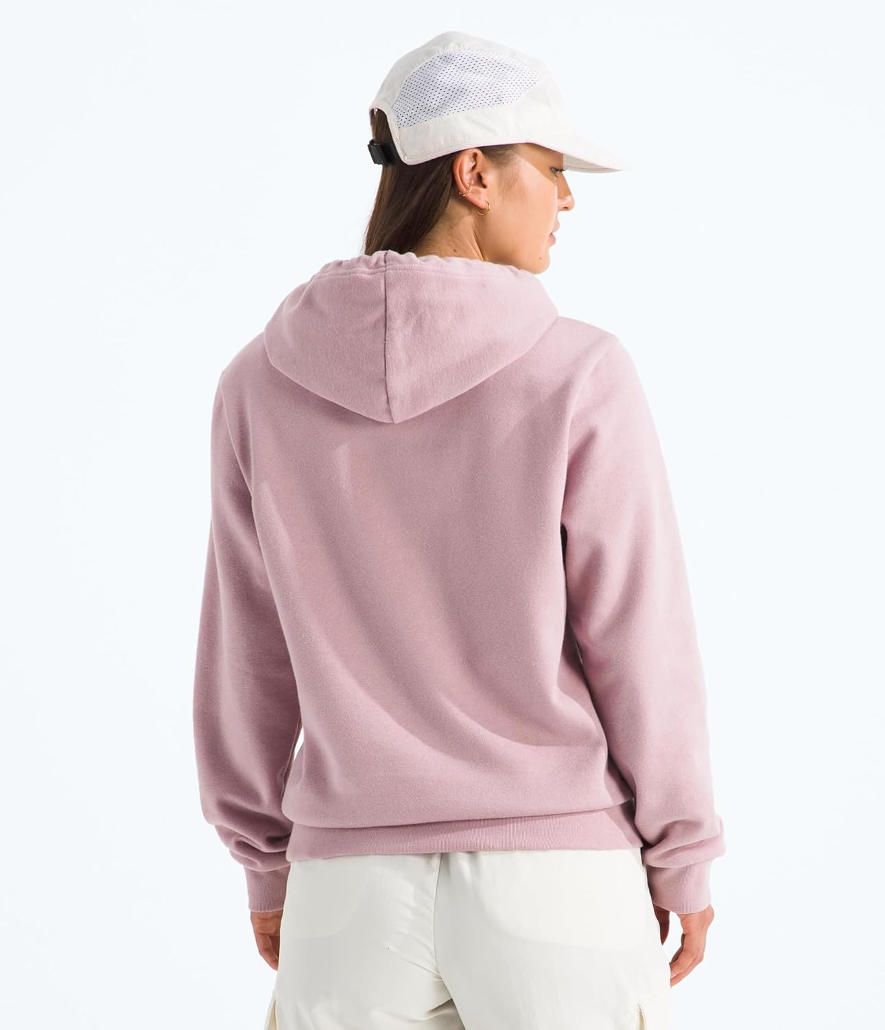 image:imageTHE NORTH FACE Womens Evolution Simple Dome Hoodie 2 Piece Hood With Adjustable Drawcord Kangaroo PocketMetal Pink