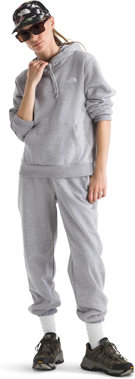 image:imageTHE NORTH FACE Womens Evolution Simple Dome Hoodie 2 Piece Hood With Adjustable Drawcord Kangaroo PocketTnf Pale Grey Heather