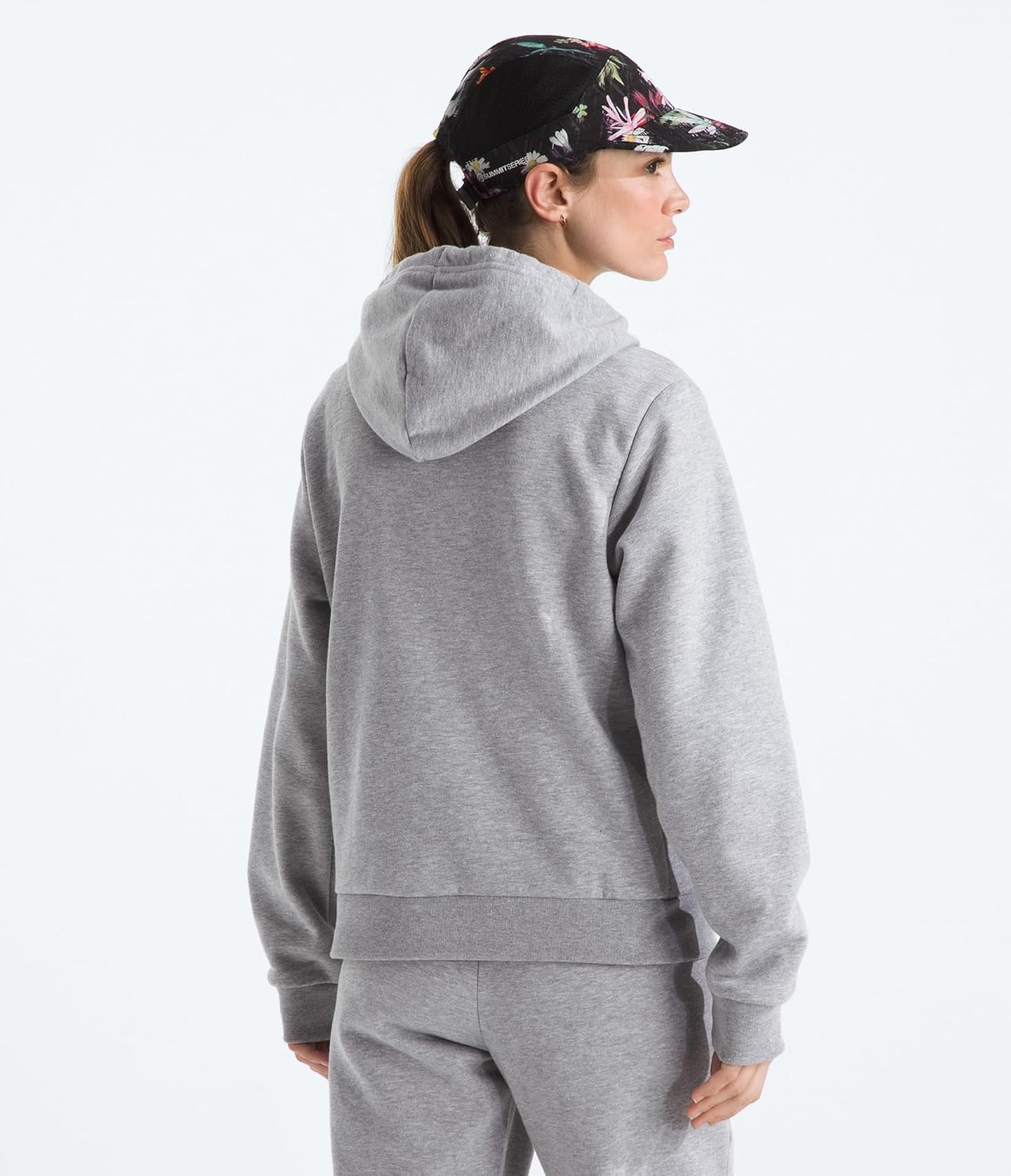 image:imageTHE NORTH FACE Womens Evolution Simple Dome Hoodie 2 Piece Hood With Adjustable Drawcord Kangaroo PocketTnf Pale Grey Heather