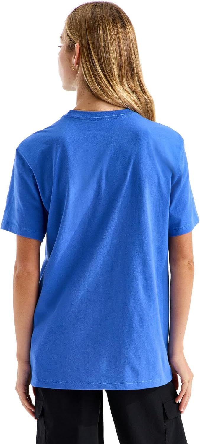 image:imageTHE NORTH FACE Womens Evolution Simple Dome Relaxed Shortsleeve Tee Cotton Tshirt With Classic Embroidered LogoActive Blue