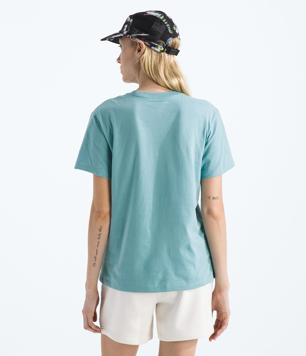 image:imageTHE NORTH FACE Womens Evolution Simple Dome Relaxed Shortsleeve Tee Cotton Tshirt With Classic Embroidered LogoBlue Eclipse