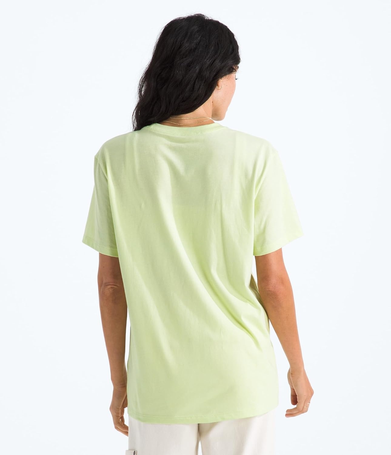 image:imageTHE NORTH FACE Womens Evolution Simple Dome Relaxed Shortsleeve Tee Cotton Tshirt With Classic Embroidered LogoLemon Mist