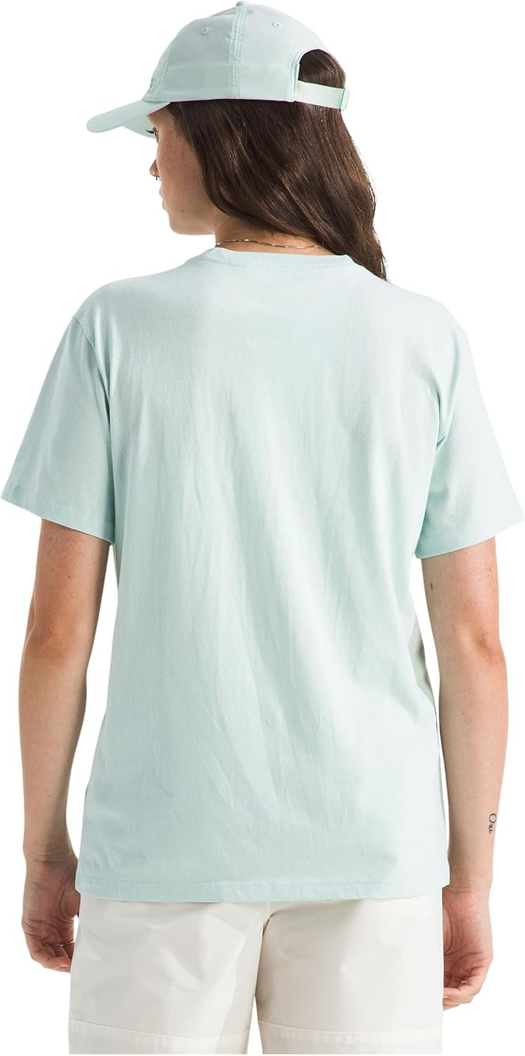 image:imageTHE NORTH FACE Womens Evolution Simple Dome Relaxed Shortsleeve Tee Cotton Tshirt With Classic Embroidered LogoOpal Frost