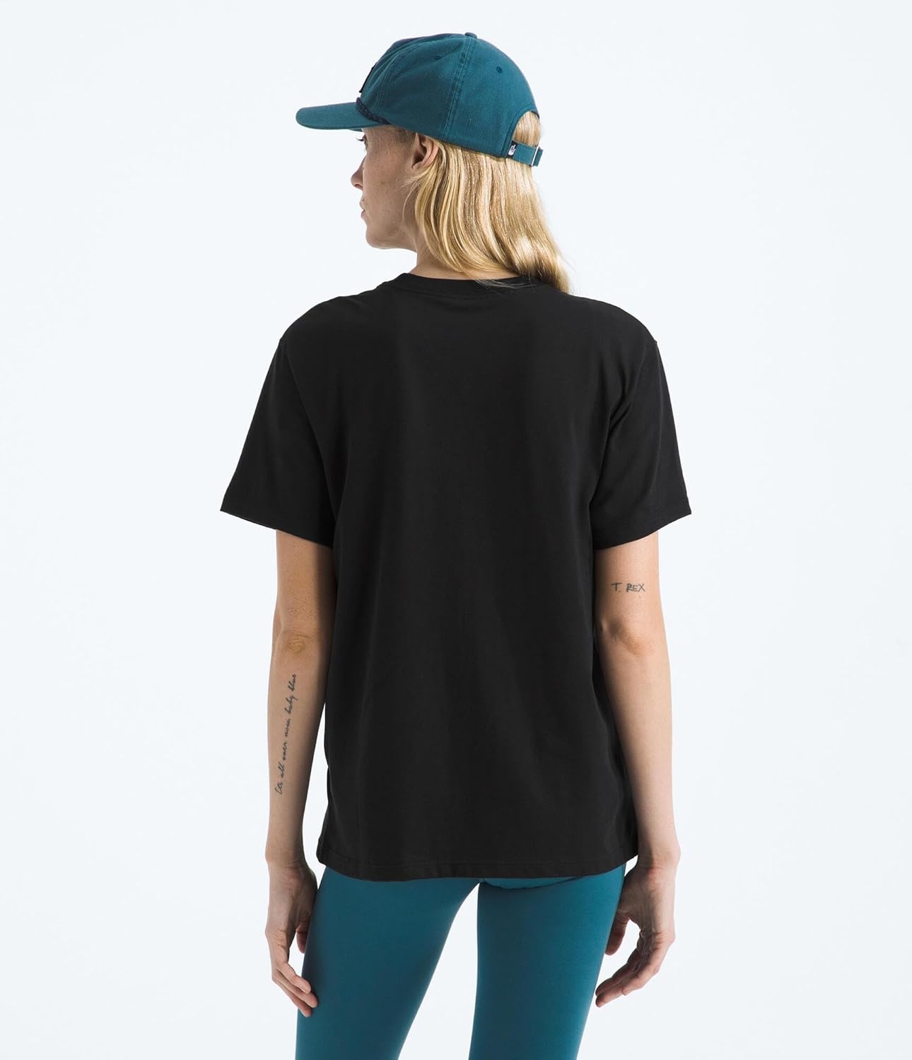 image:imageTHE NORTH FACE Womens Evolution Simple Dome Relaxed Shortsleeve Tee Cotton Tshirt With Classic Embroidered LogoTnf Black