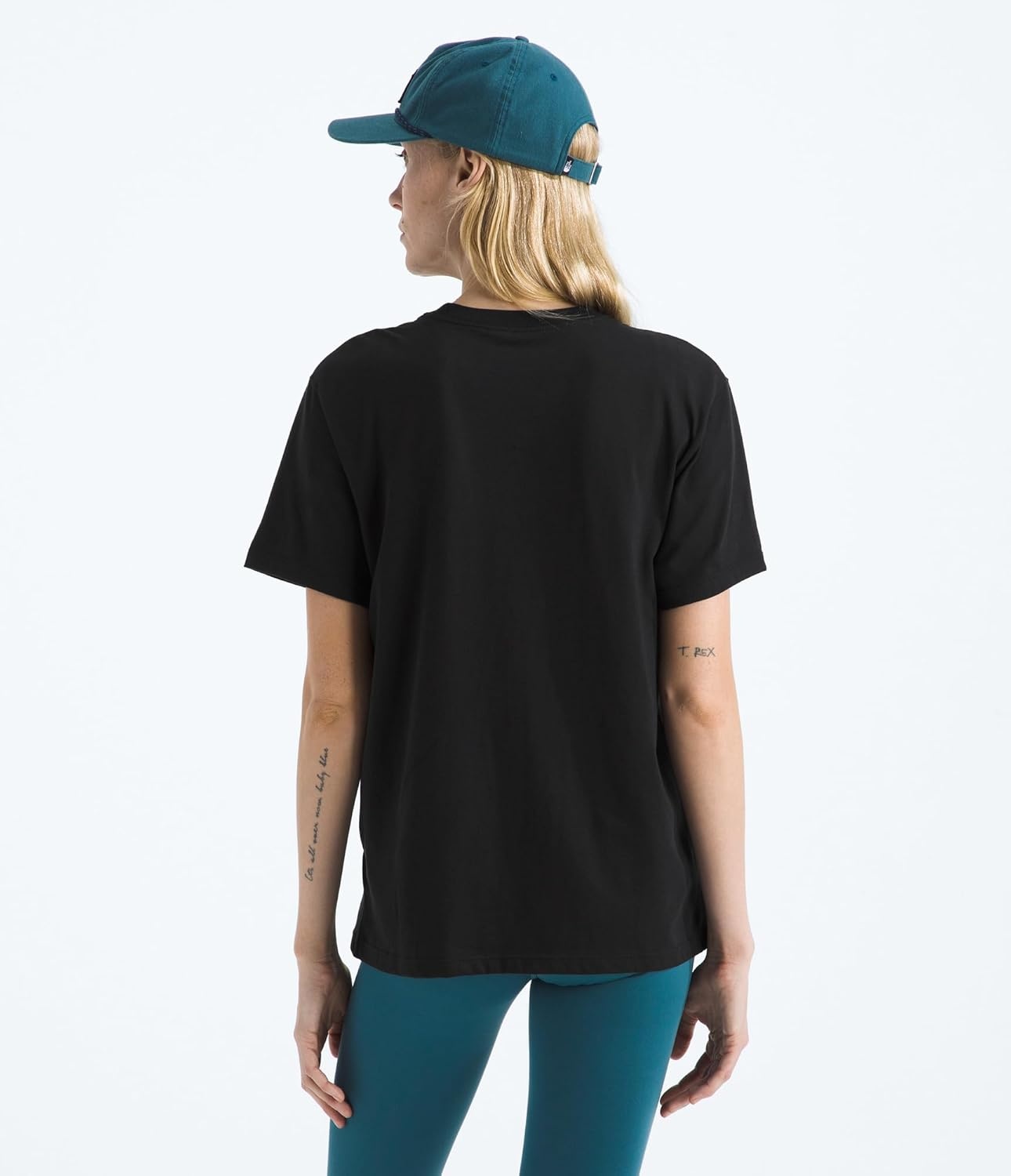 image:imageTHE NORTH FACE Womens Evolution Simple Dome Relaxed Shortsleeve Tee Cotton Tshirt With Classic Embroidered LogoTnf Black