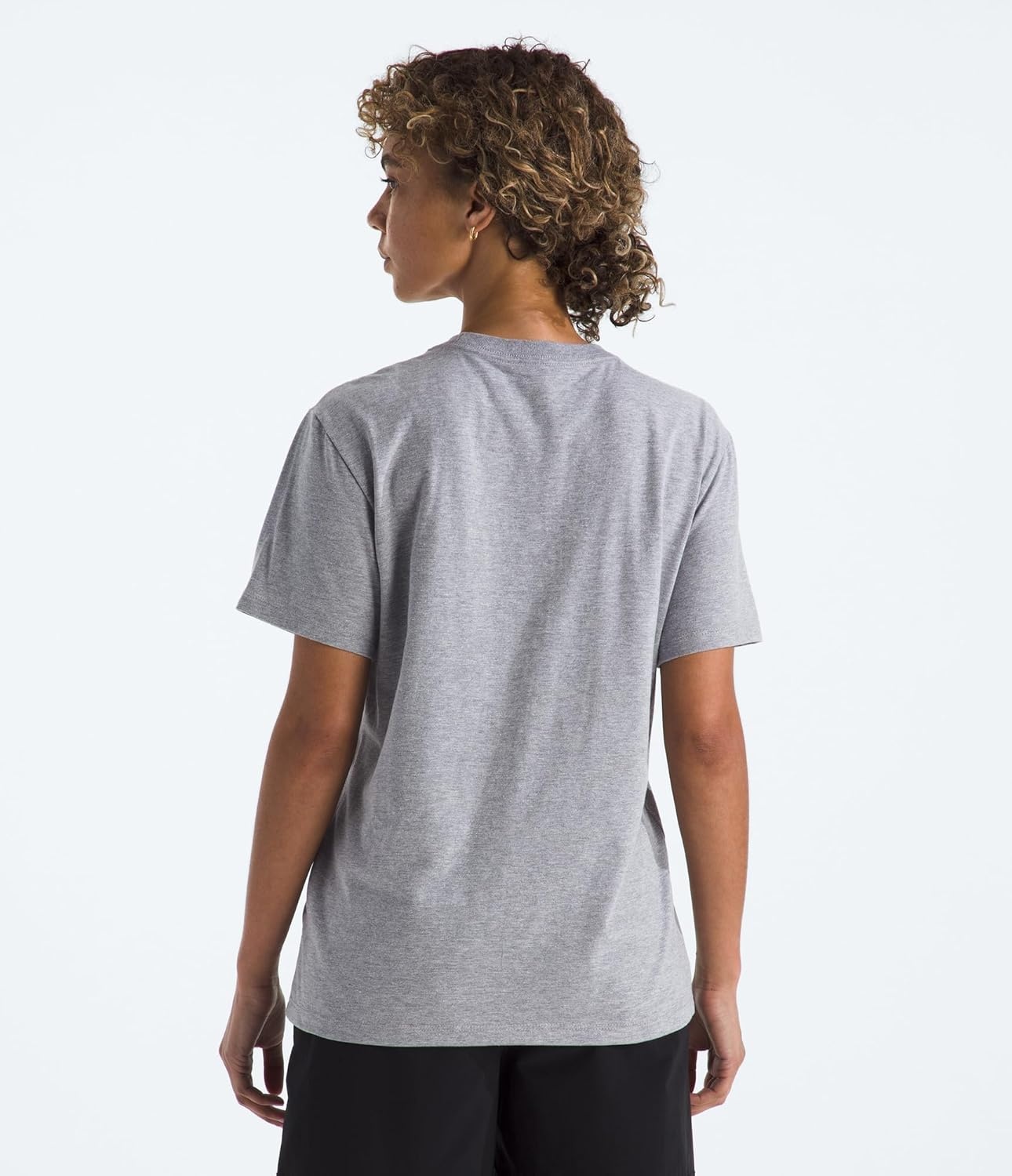 image:imageTHE NORTH FACE Womens Evolution Simple Dome Relaxed Shortsleeve Tee Cotton Tshirt With Classic Embroidered LogoTnf Pale Grey Heather