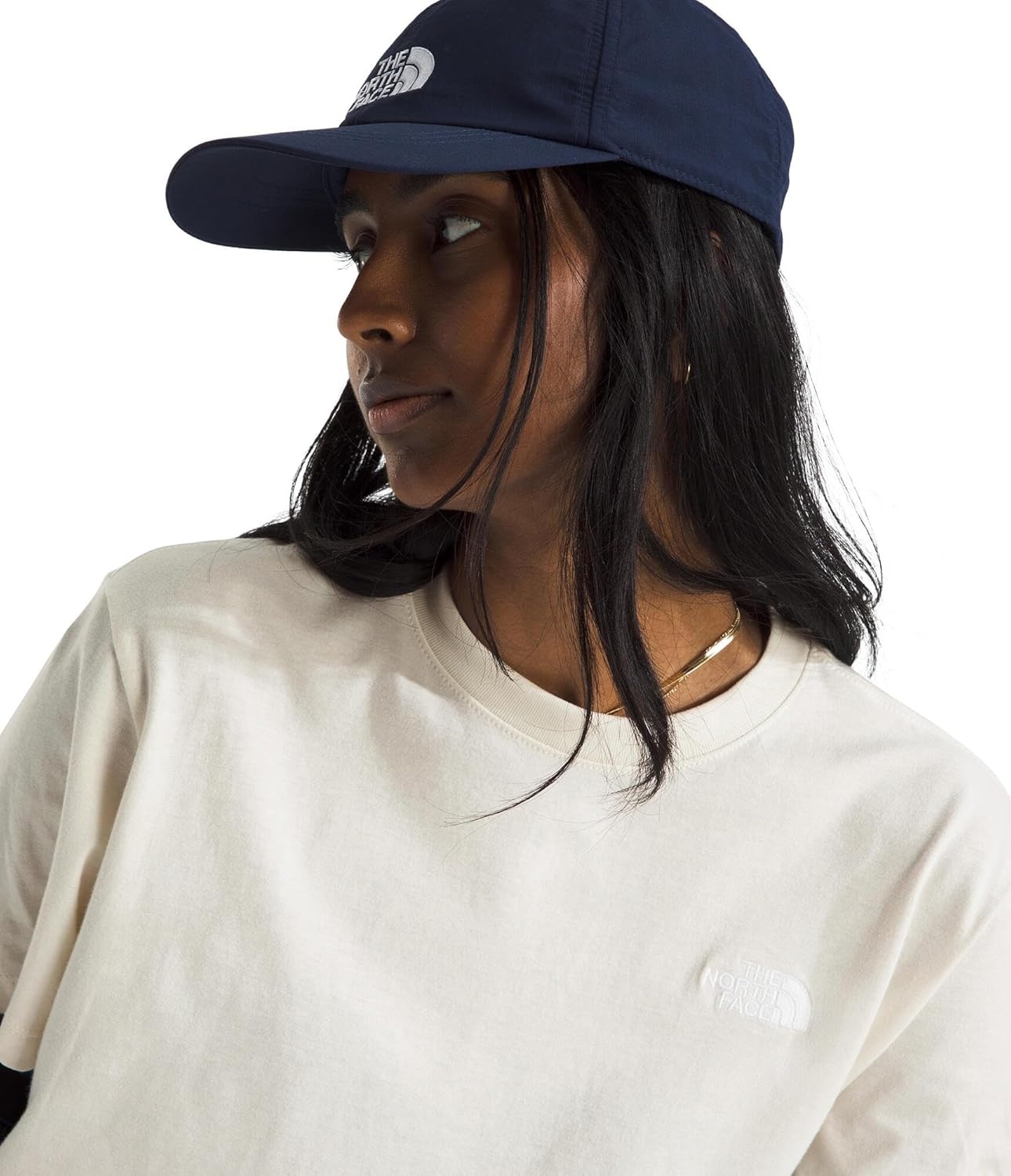 image:imageTHE NORTH FACE Womens Evolution Simple Dome Relaxed Shortsleeve Tee Cotton Tshirt With Classic Embroidered LogoWhite Dune