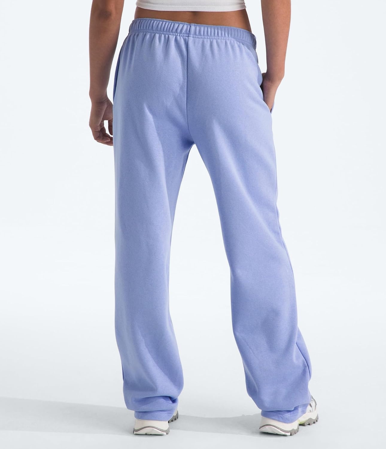 image:imageTHE NORTH FACE Womens Evolution Simple Dome Straight Leg Pant Elastic Waistband With Drawcord Pockets EmbroideredPeriwinkle Glow