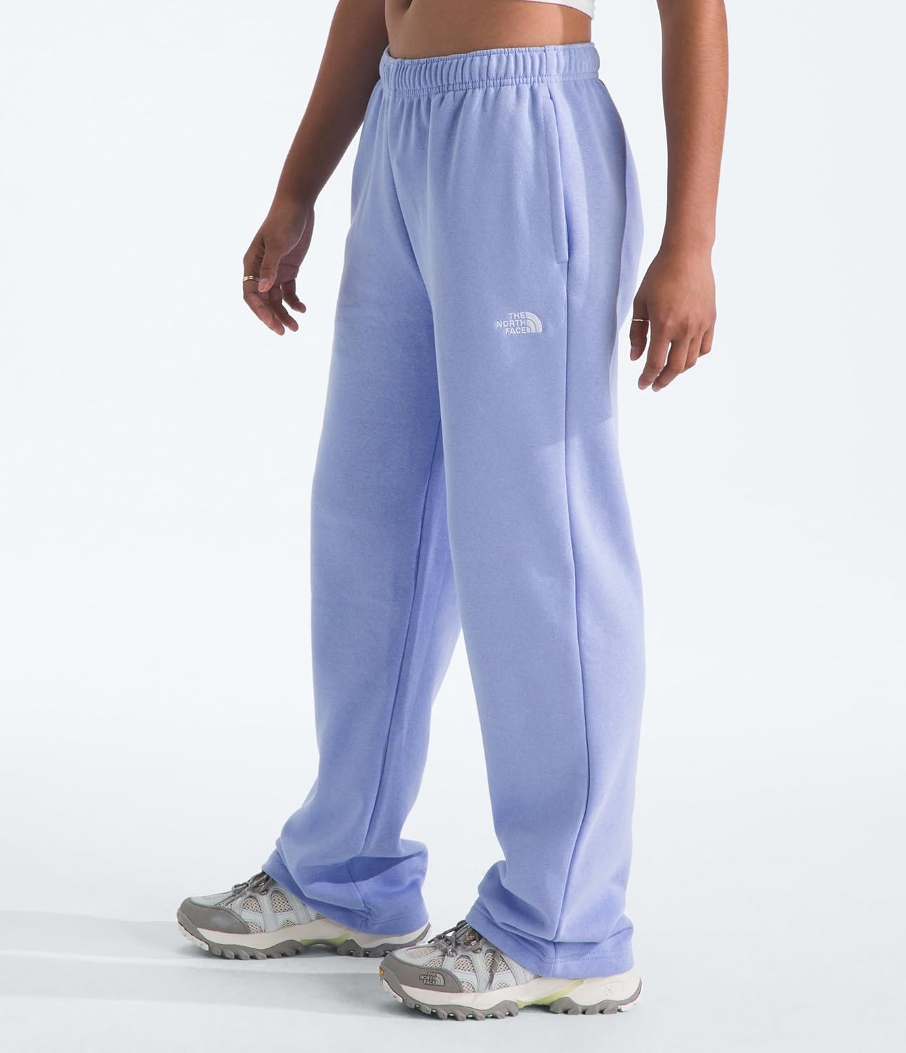 image:imageTHE NORTH FACE Womens Evolution Simple Dome Straight Leg Pant Elastic Waistband With Drawcord Pockets EmbroideredPeriwinkle Glow