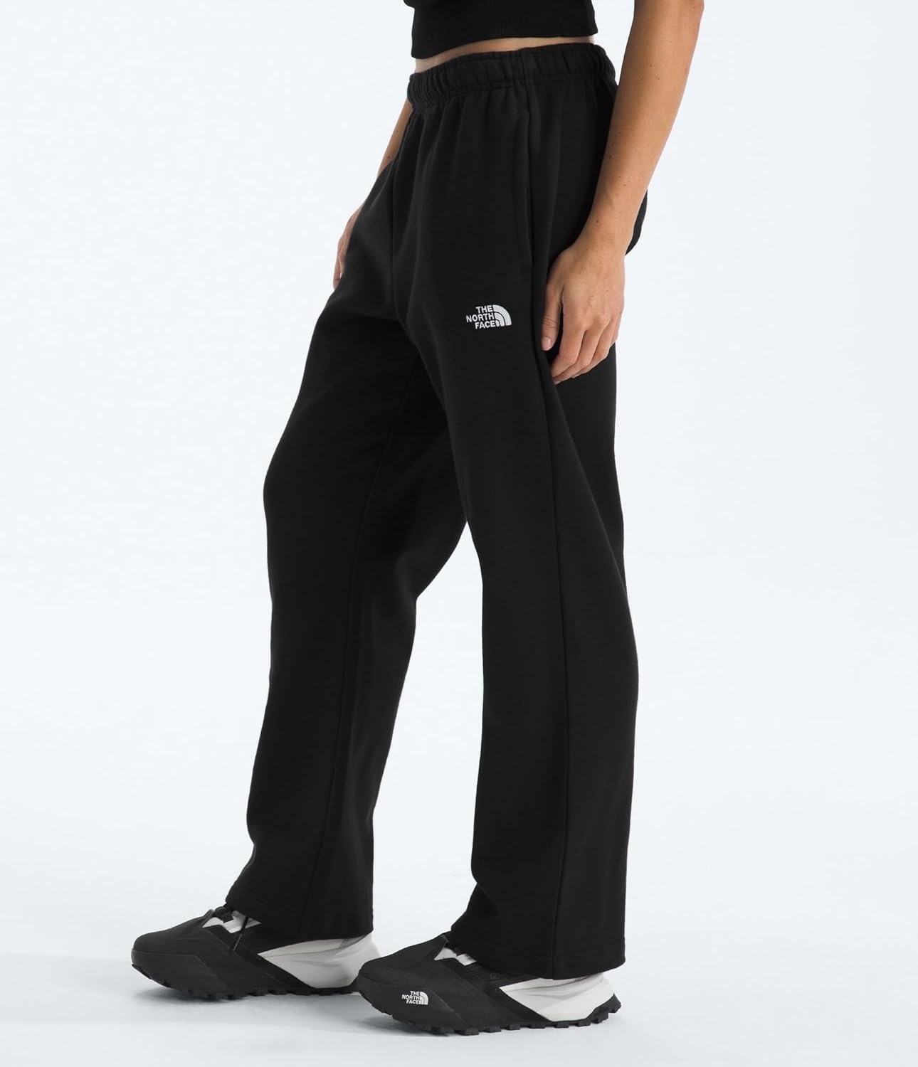 image:imageTHE NORTH FACE Womens Evolution Simple Dome Straight Leg Pant Elastic Waistband With Drawcord Pockets EmbroideredTnf Black
