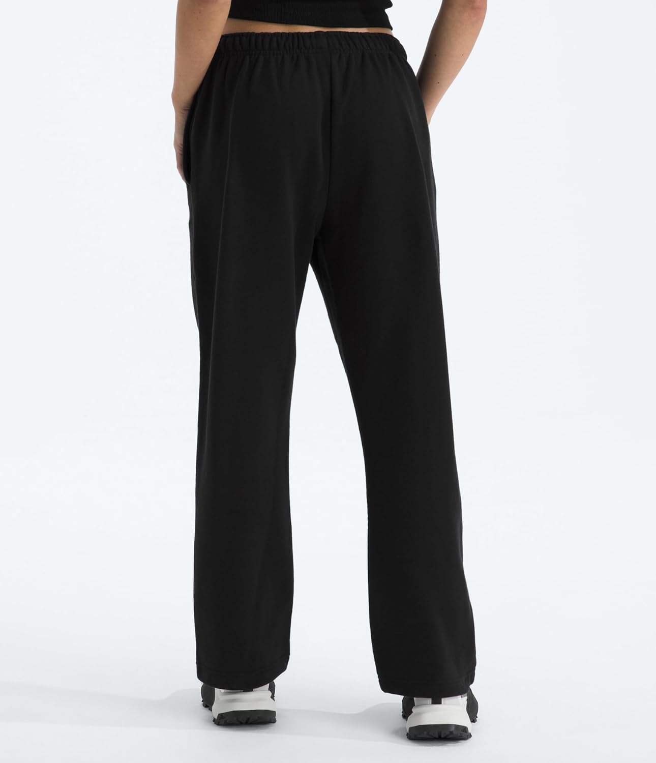 image:imageTHE NORTH FACE Womens Evolution Simple Dome Straight Leg Pant Elastic Waistband With Drawcord Pockets EmbroideredTnf Black