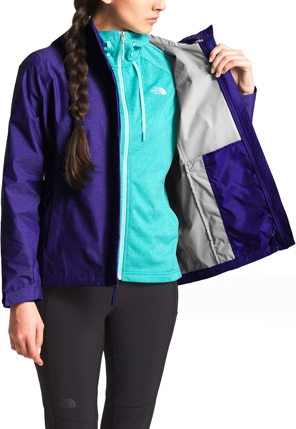 image:imageTHE NORTH FACE Womens Venture 2 Waterproof Hooded Rain Jacket Raincoat With Breathable Dryvent 25l Fabric PitzipsDeep Blue Heather