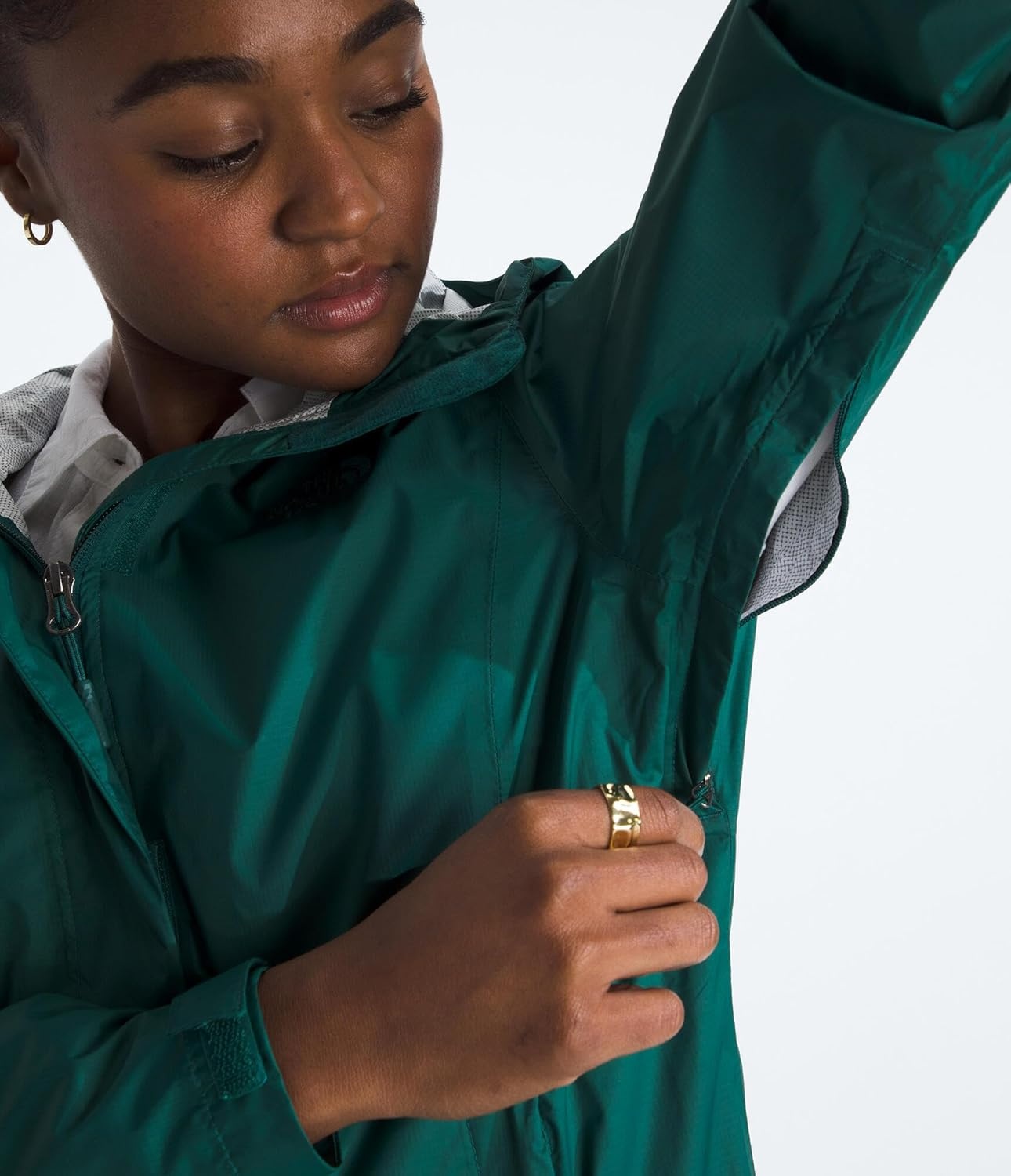 image:imageTHE NORTH FACE Womens Venture 2 Waterproof Hooded Rain Jacket Raincoat With Breathable Dryvent 25l Fabric PitzipsDeep Nori