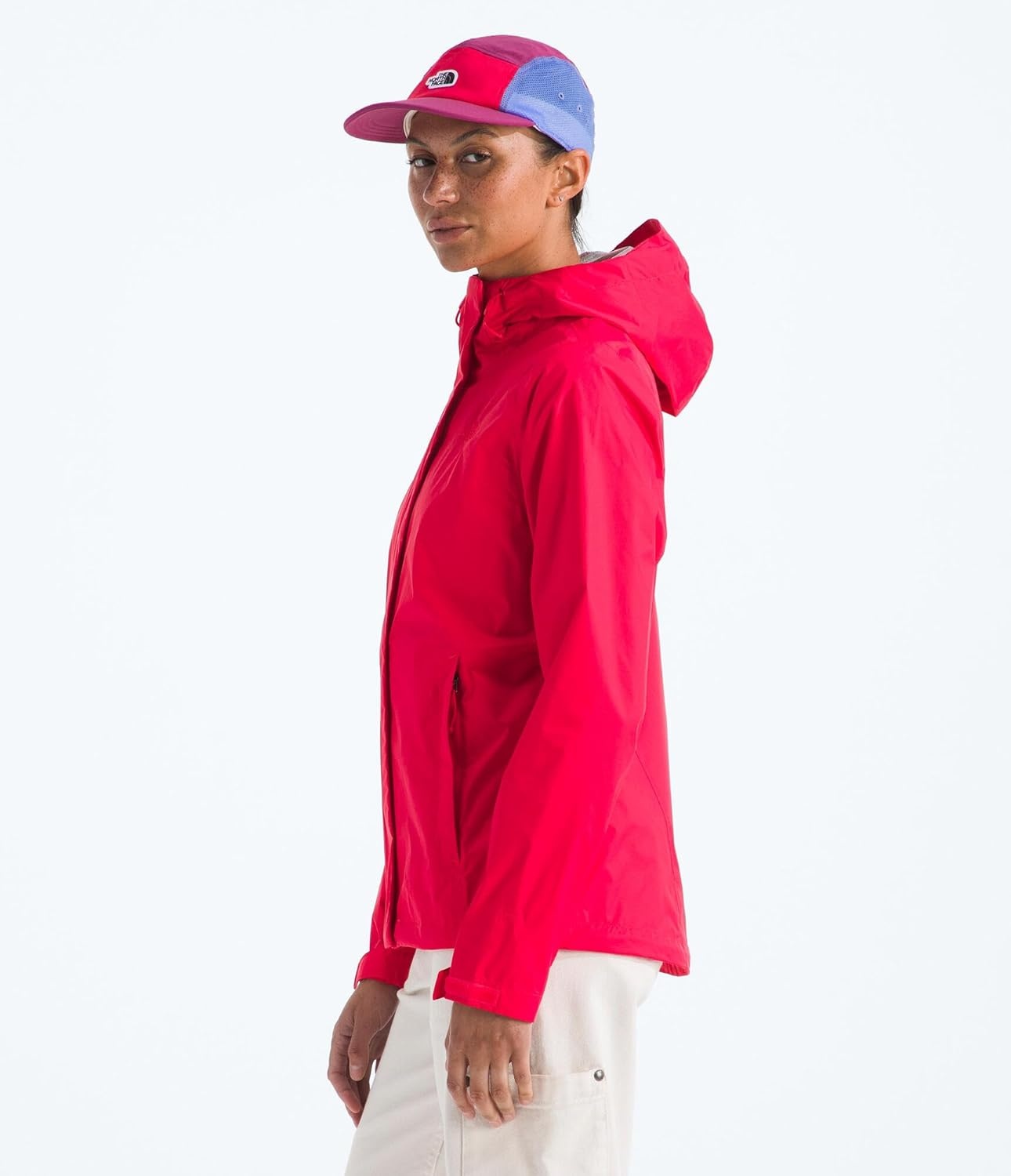 image:imageTHE NORTH FACE Womens Venture 2 Waterproof Hooded Rain Jacket Raincoat With Breathable Dryvent 25l Fabric PitzipsHibiscus