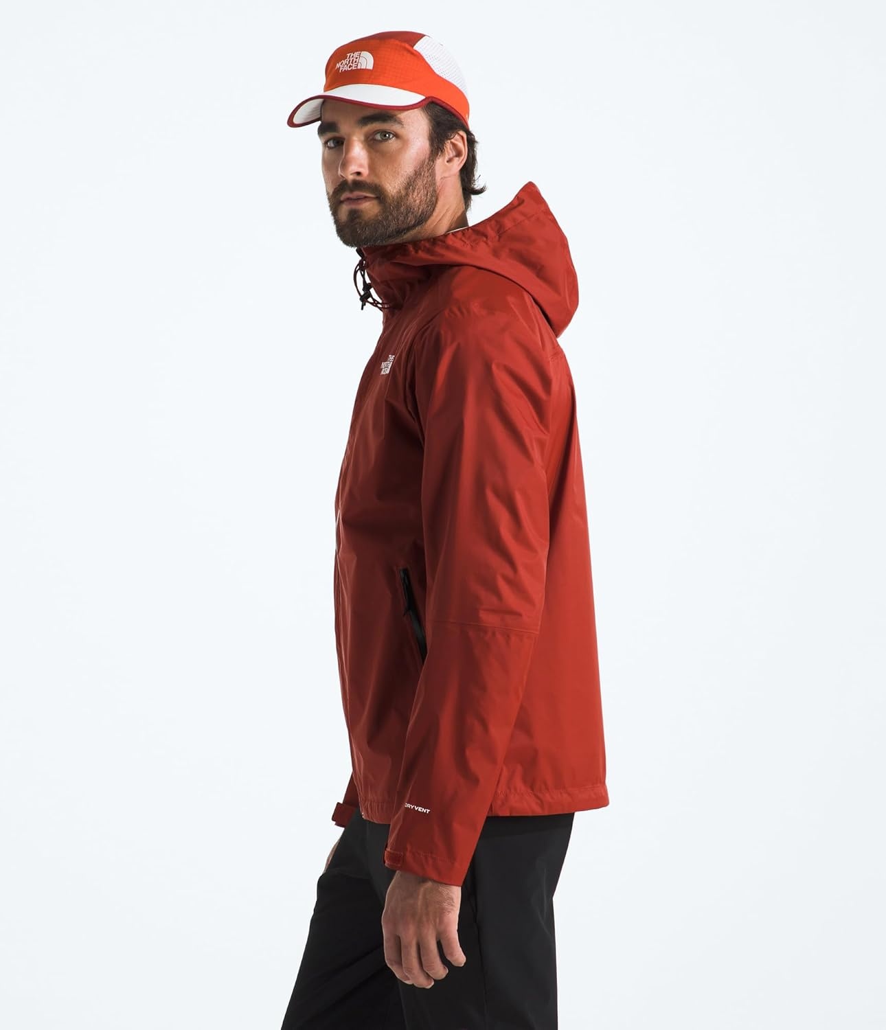 image:imageTHE NORTH FACE Womens Venture 2 Waterproof Hooded Rain Jacket Raincoat With Breathable Dryvent 25l Fabric PitzipsIron Clay
