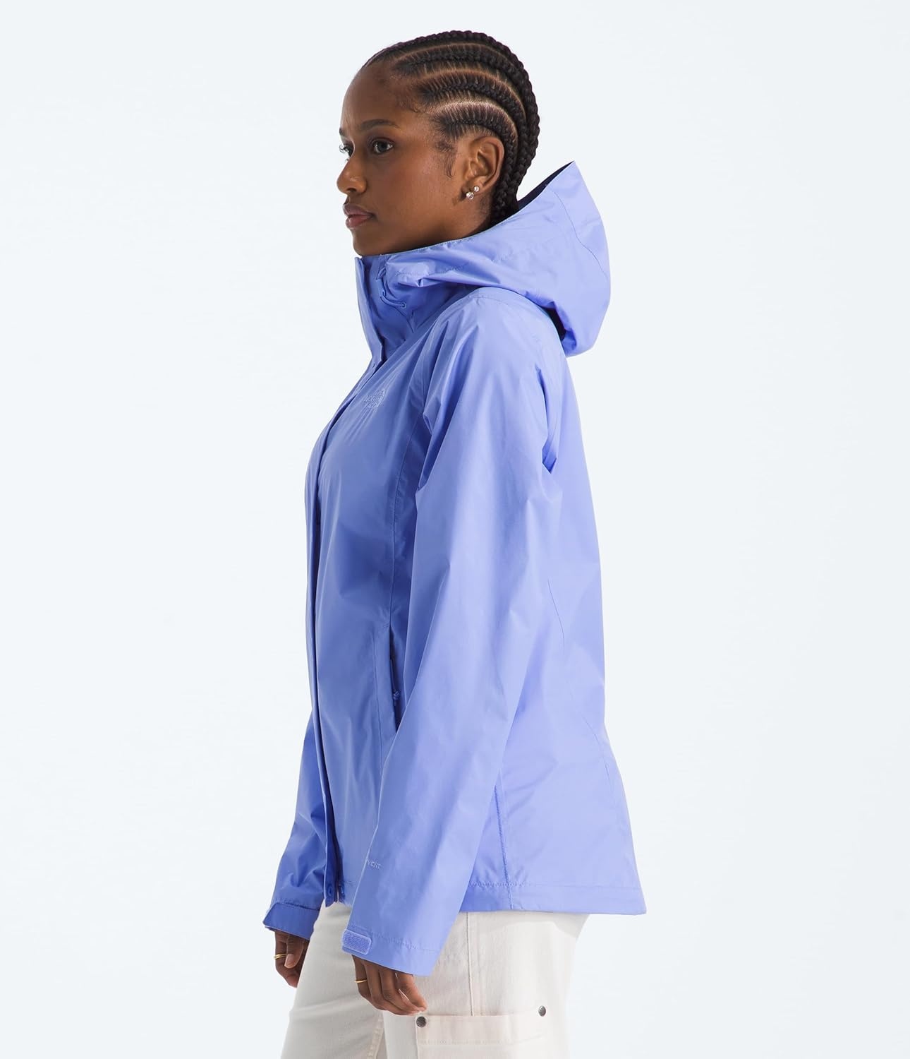image:imageTHE NORTH FACE Womens Venture 2 Waterproof Hooded Rain Jacket Raincoat With Breathable Dryvent 25l Fabric PitzipsPeriwinkle Glow