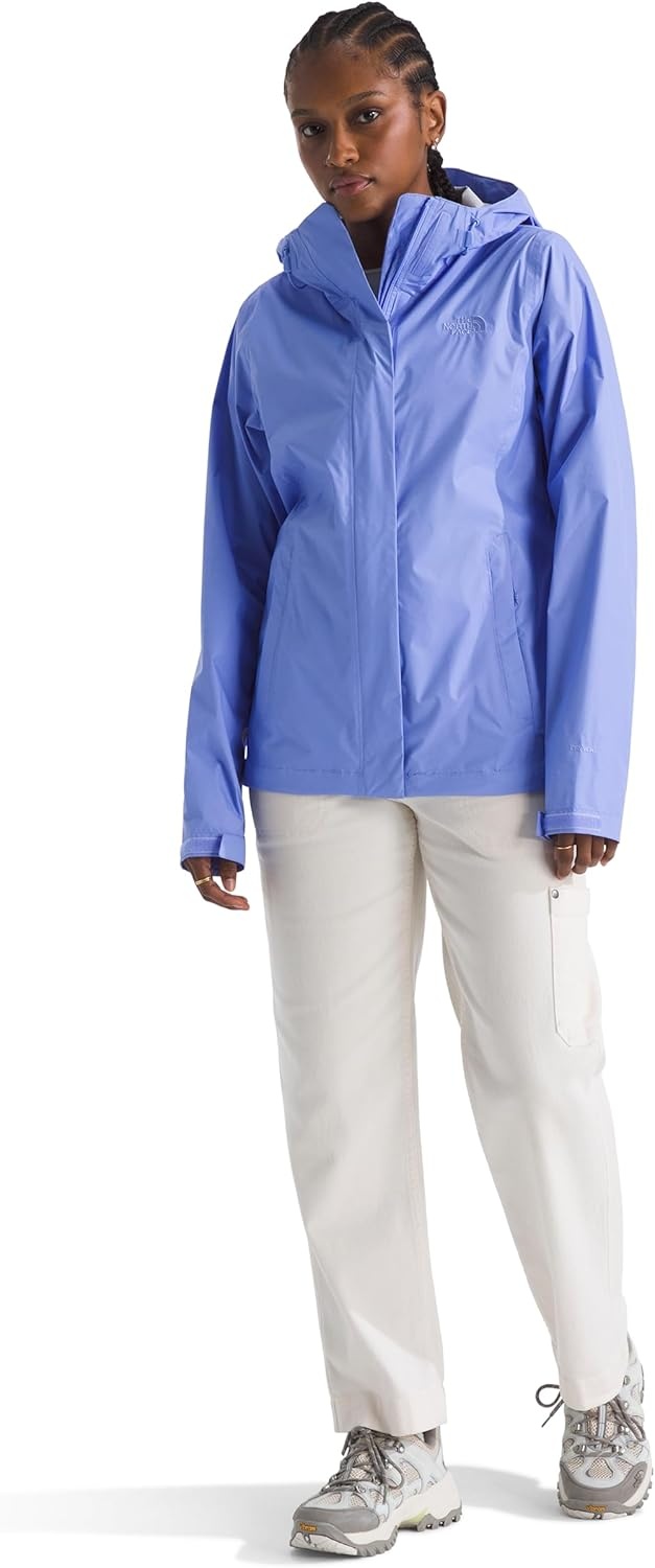 image:imageTHE NORTH FACE Womens Venture 2 Waterproof Hooded Rain Jacket Raincoat With Breathable Dryvent 25l Fabric PitzipsPeriwinkle Glow