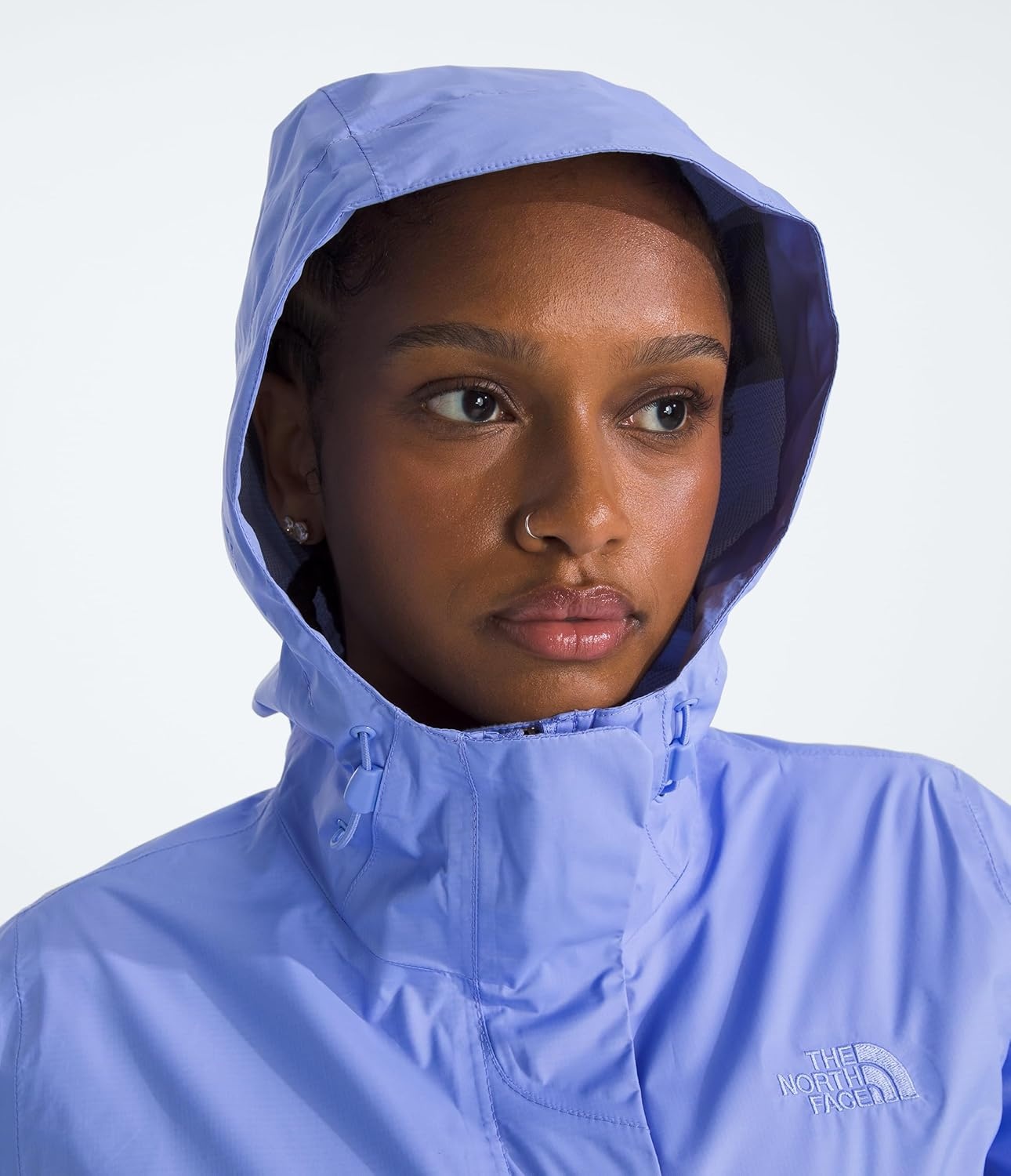 image:imageTHE NORTH FACE Womens Venture 2 Waterproof Hooded Rain Jacket Raincoat With Breathable Dryvent 25l Fabric PitzipsPeriwinkle Glow