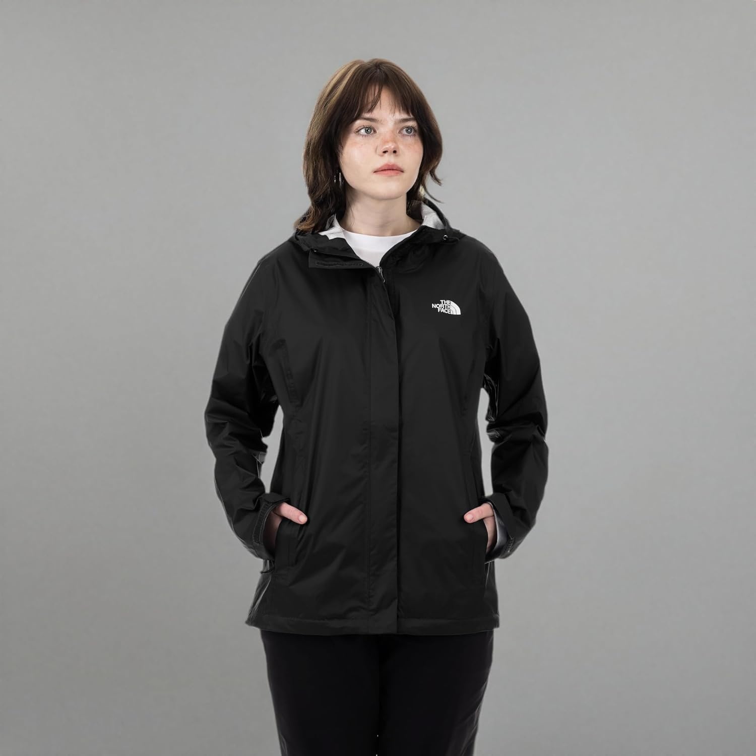 image:imageTHE NORTH FACE Womens Venture 2 Waterproof Hooded Rain Jacket Raincoat With Breathable Dryvent 25l Fabric PitzipsTnf Black 2