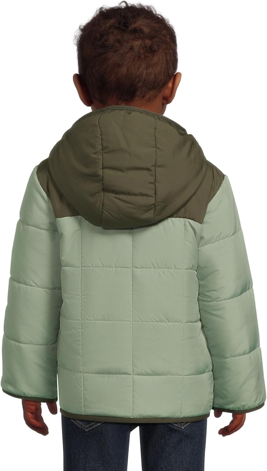 imageTHE NORTH FACE babygirls Reversible Shasta Full Zip Hooded JacketSlate MossNew Taupe Green