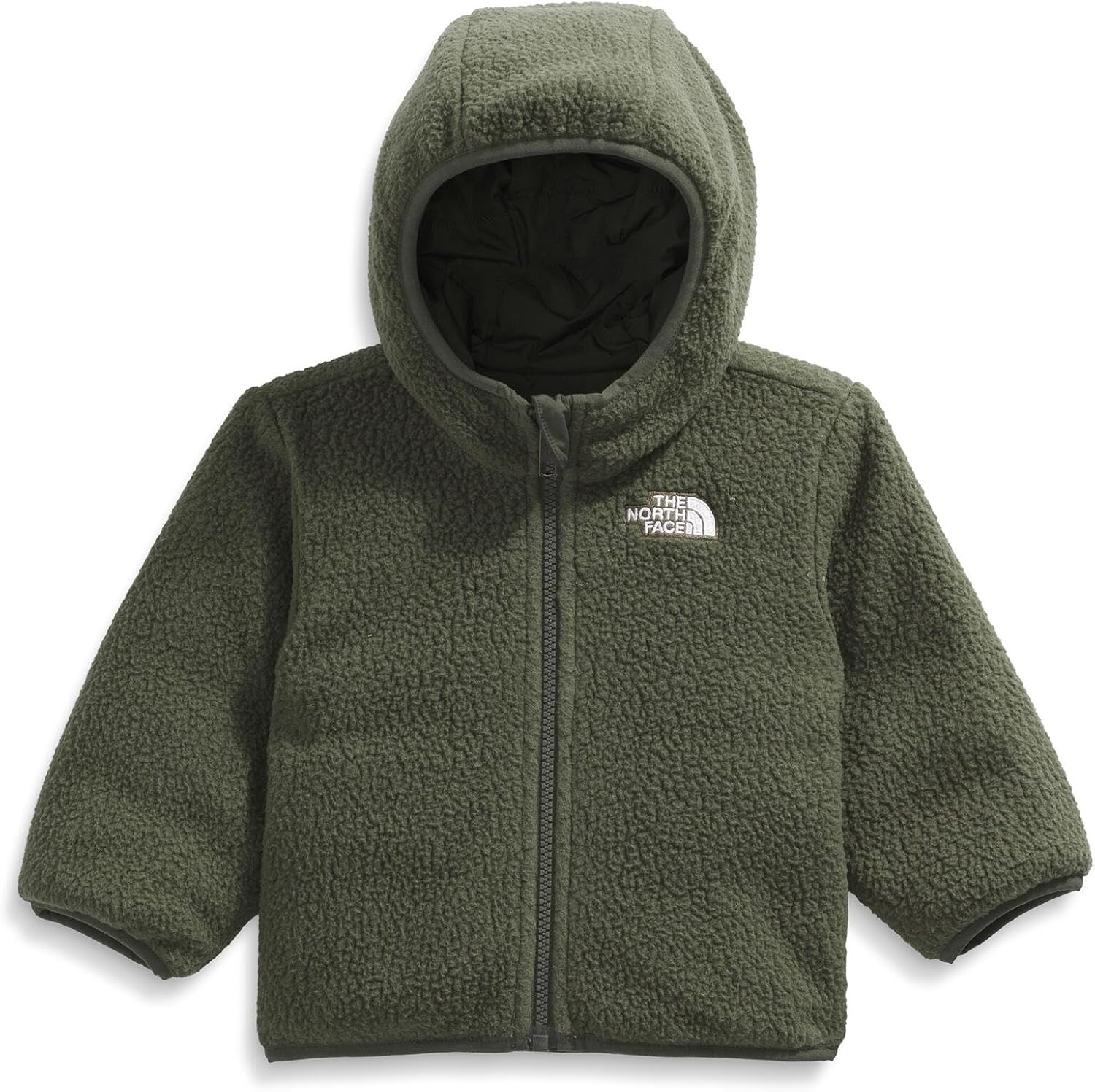 imageTHE NORTH FACE babygirls Reversible Shasta Full Zip Hooded JacketSlate MossNew Taupe Green
