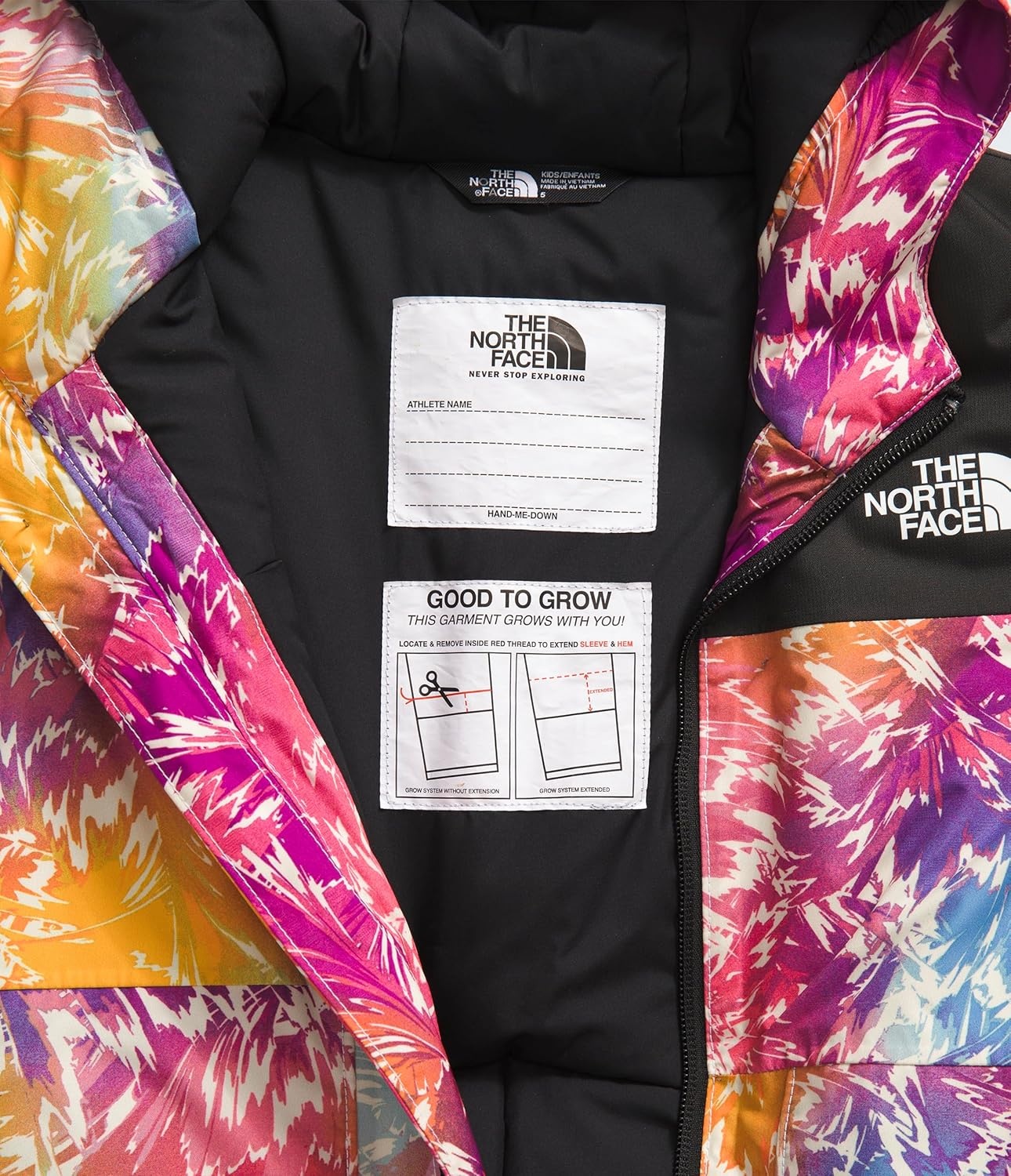 imageThe North Face Baby Freedom Snow SuitRadiant Poppy Blowing Wind Print