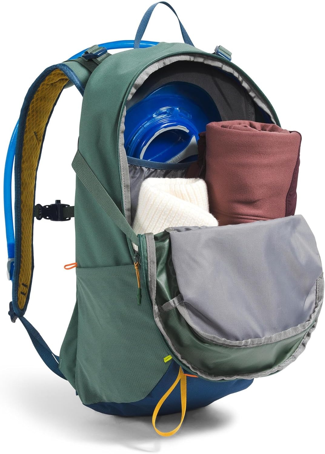 imageThe North Face Basin 24 Liter Technical Daypack with Rain Cover Unisex Hiking Pole Attachment Compression Straps TNF BlackTNF BlackNPF One SizeDuck GreenShady Blue