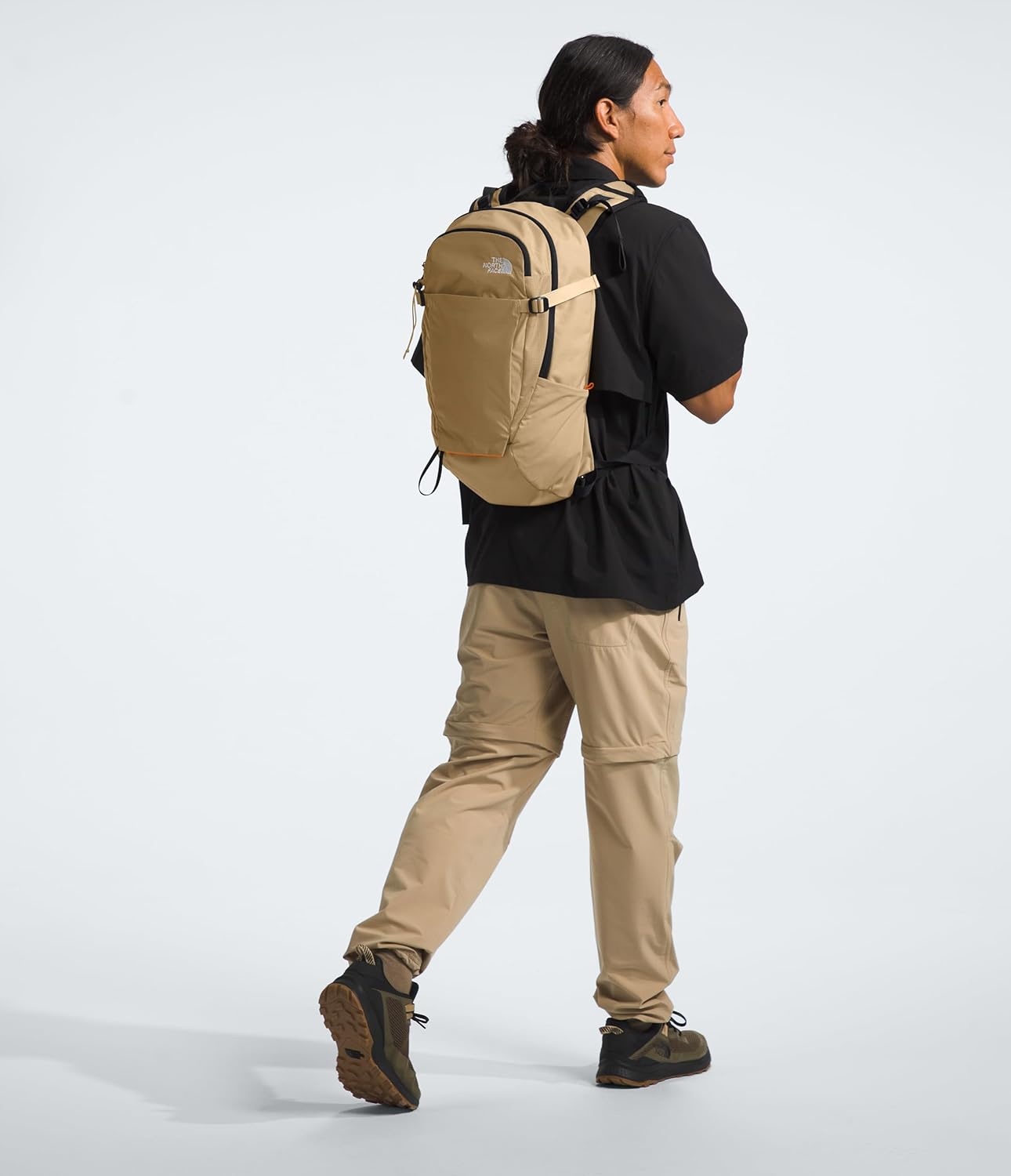 imageThe North Face Basin 24 Liter Technical Daypack with Rain Cover Unisex Hiking Pole Attachment Compression Straps TNF BlackTNF BlackNPF One SizeKhaki StoneDesert Rust