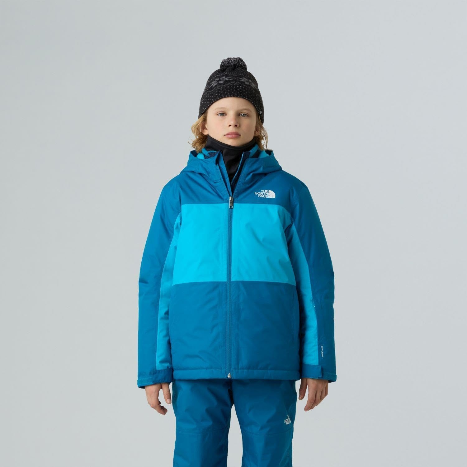 imageThe North Face Boys Freedom Insulated Jacket Winter Coat Water Repellent Helmet Compatible Hood amp Hand PocketsDusk BlueMeridian Blue