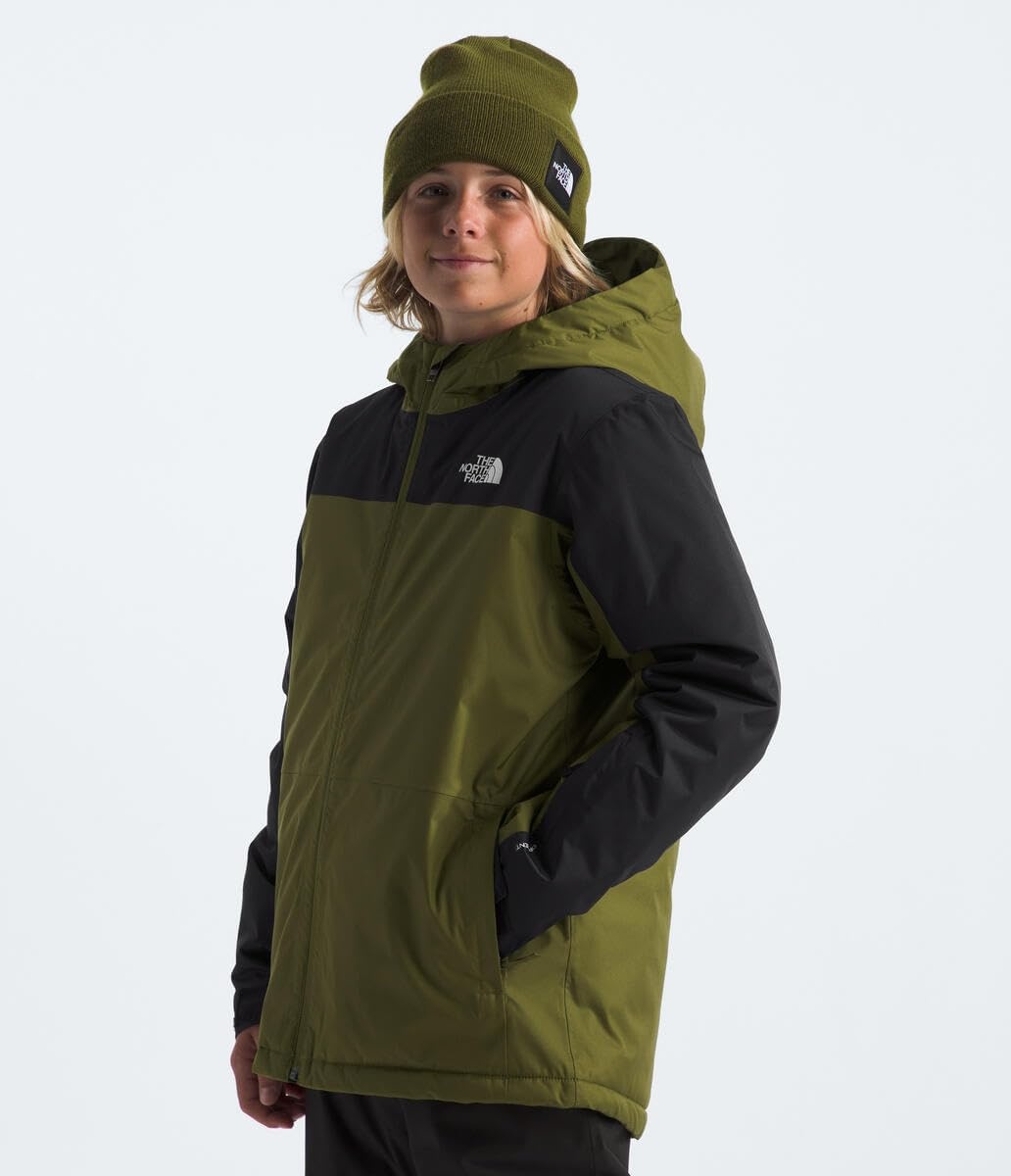imageThe North Face Boys Freedom Insulated Jacket Winter Coat Water Repellent Helmet Compatible Hood amp Hand PocketsForest OliveTnf Black
