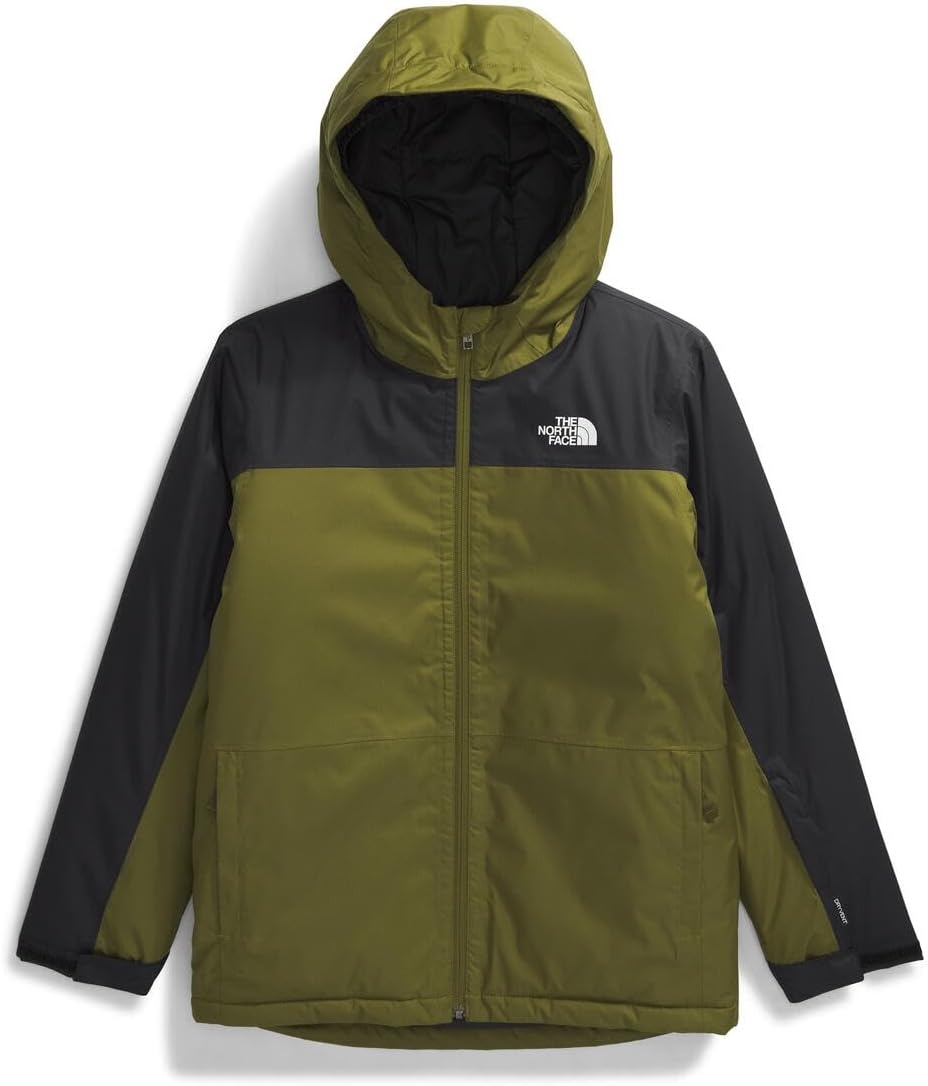 imageThe North Face Boys Freedom Insulated Jacket Winter Coat Water Repellent Helmet Compatible Hood amp Hand PocketsForest OliveTnf Black