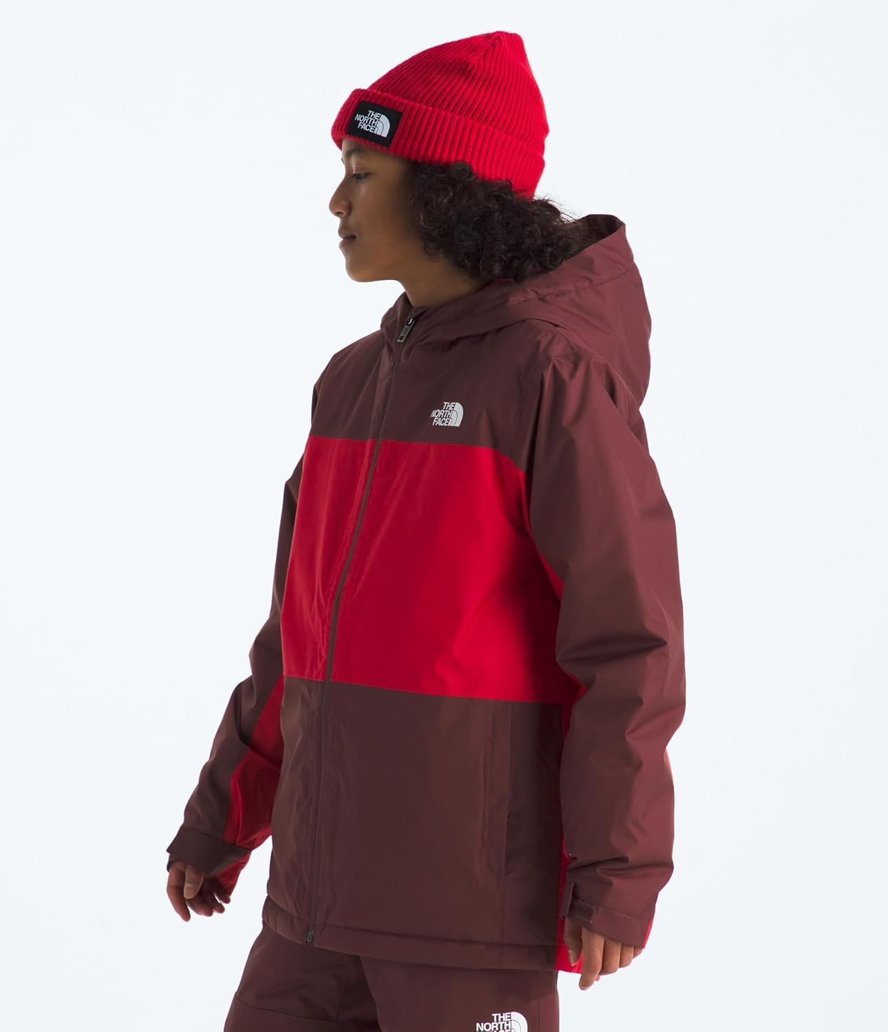 imageThe North Face Boys Freedom Insulated Jacket Winter Coat Water Repellent Helmet Compatible Hood amp Hand PocketsSumacTnf Red