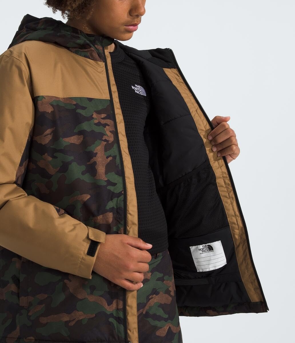 imageThe North Face Boys Freedom Insulated Jacket Winter Coat Water Repellent Helmet Compatible Hood amp Hand PocketsTnf Black Tnf Camo Small Print