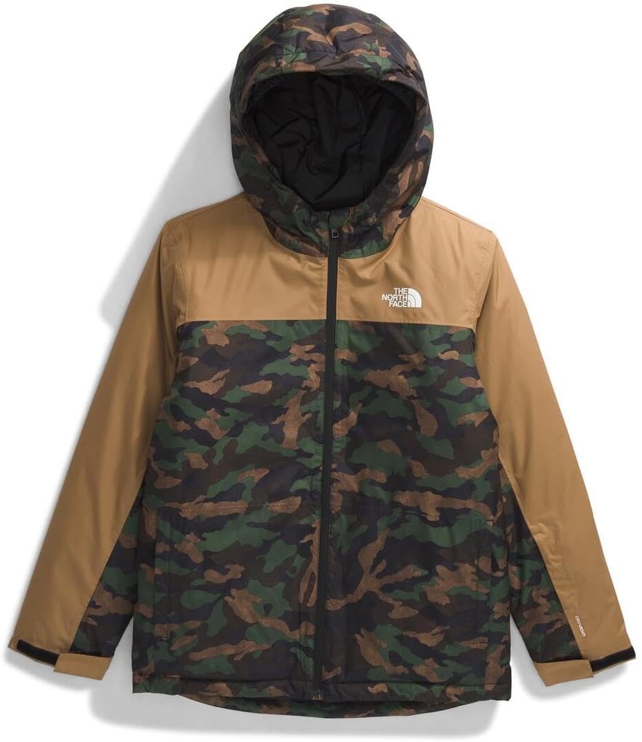 imageThe North Face Boys Freedom Insulated Jacket Winter Coat Water Repellent Helmet Compatible Hood amp Hand PocketsTnf Black Tnf Camo Small Print