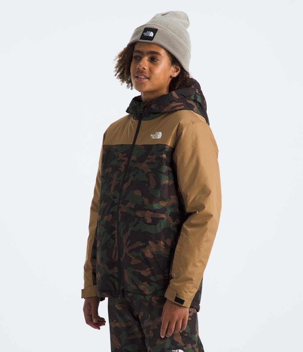 imageThe North Face Boys Freedom Insulated Jacket Winter Coat Water Repellent Helmet Compatible Hood amp Hand PocketsTnf Black Tnf Camo Small Print